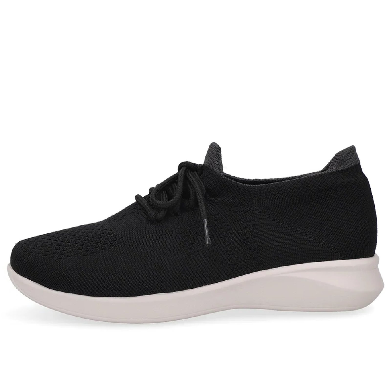 Tênis Usaflex Tricot com Cadarço Conforto Leveza e Estilo Preto