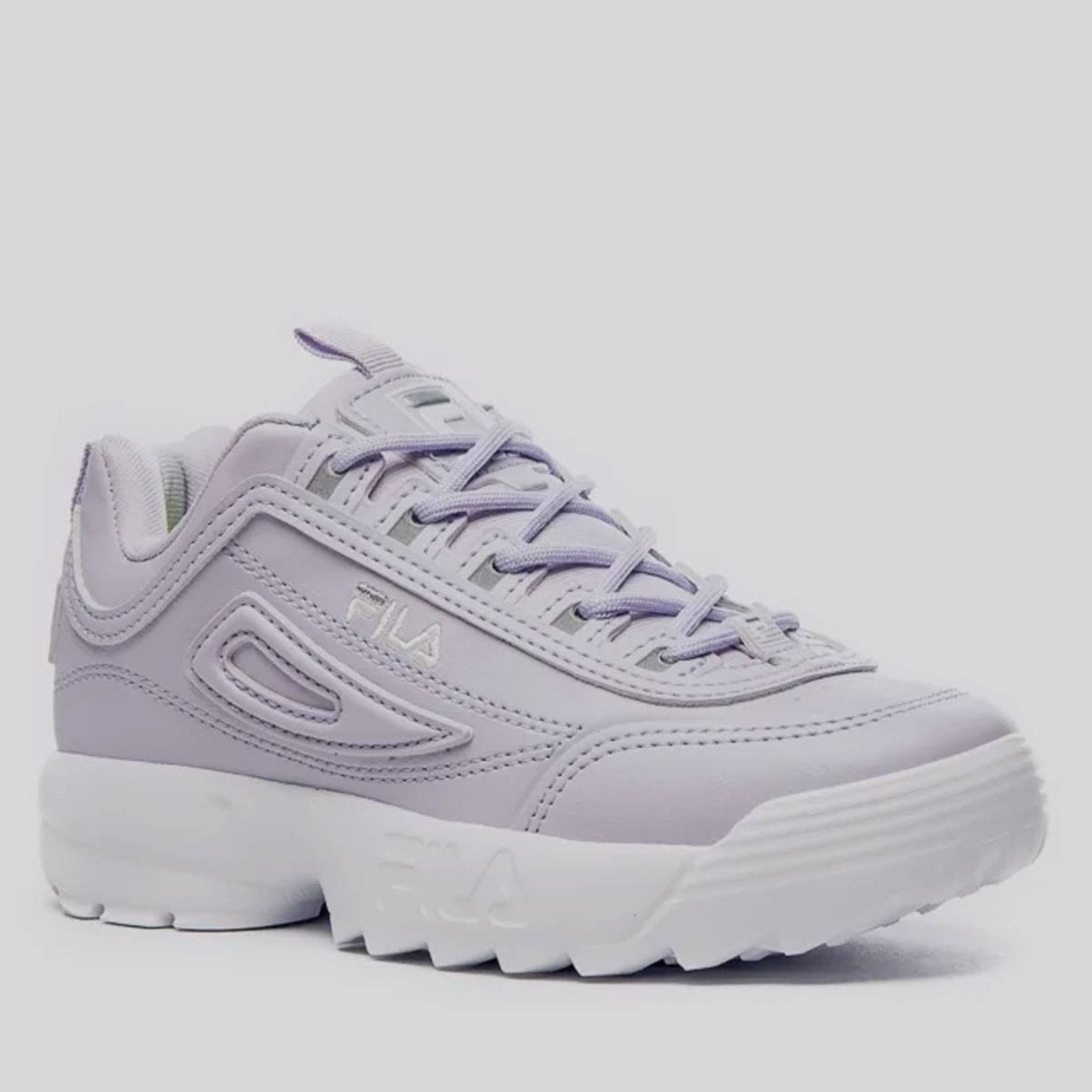 Vista 3 Tenis Fila Disruptor Juvenil Lilás rosa Fila rosa