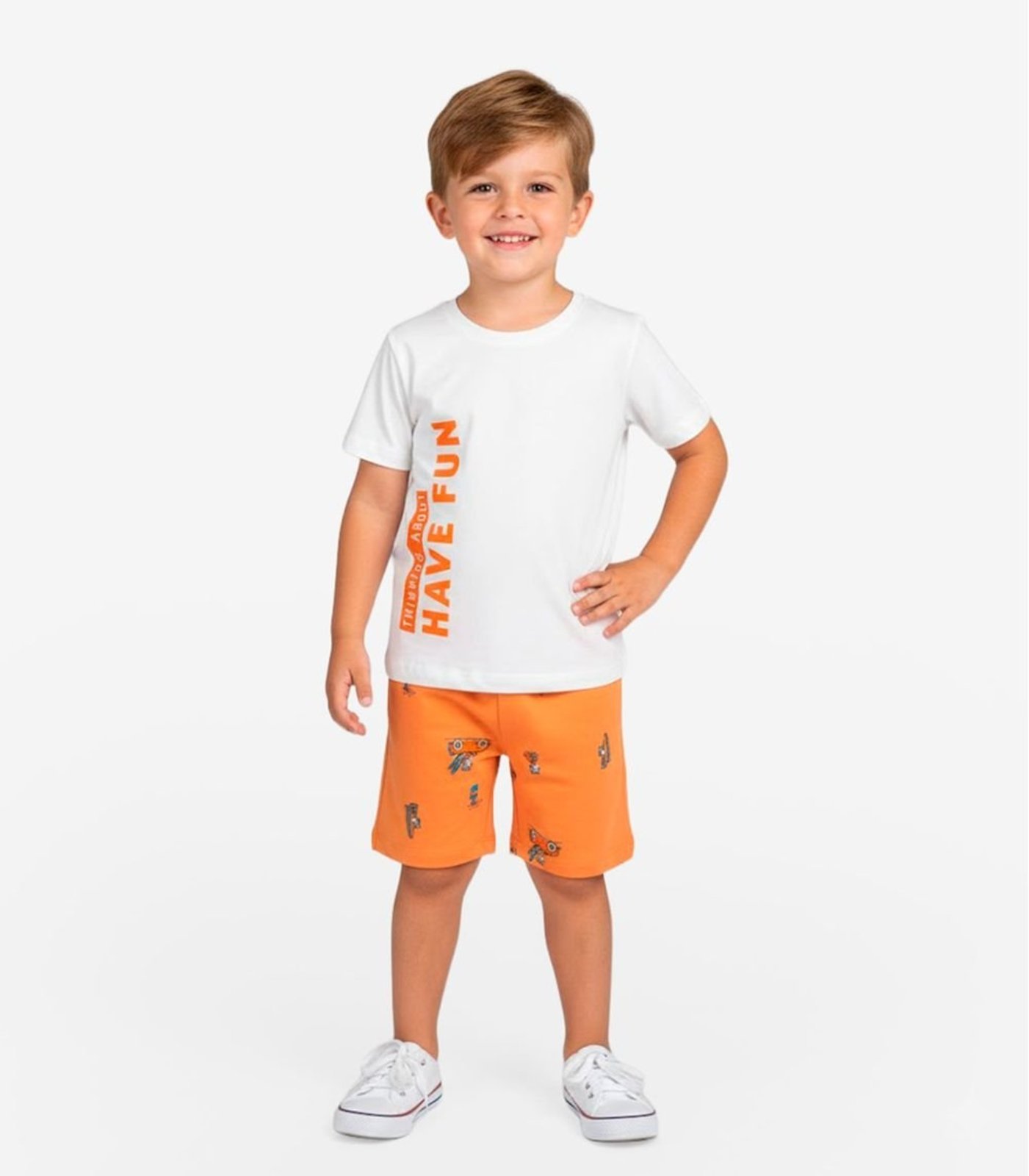Vista 2 Infantil - Conjunto Masculino Select Rovitex Kids amarelo Rovitex Kids amarelo