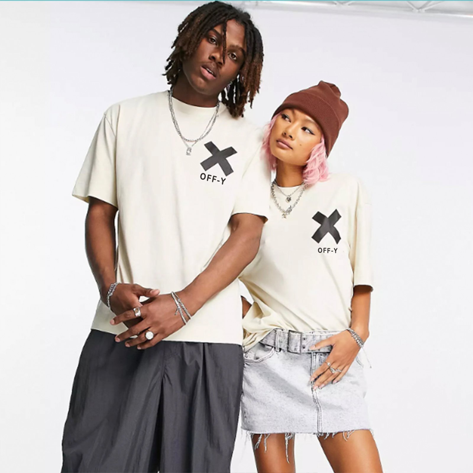 Camiseta Streetwear Oversized Skatista Gangster Off-Y “X”””