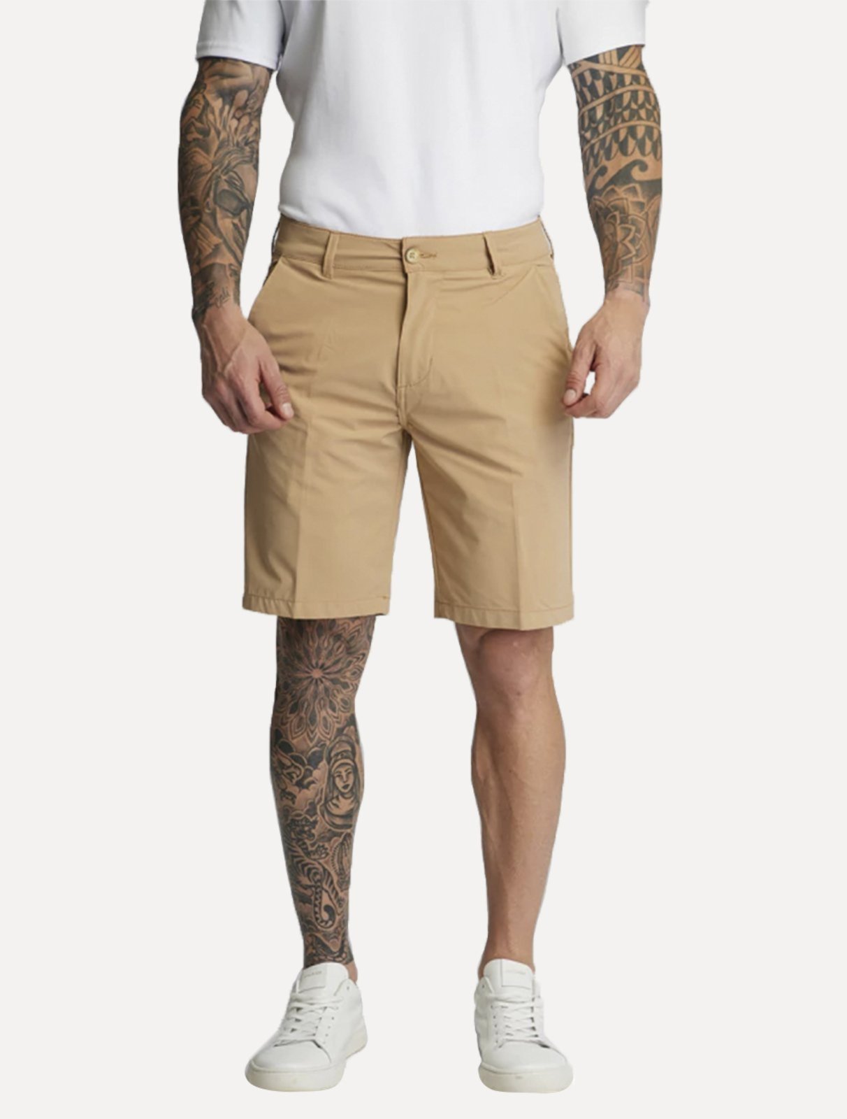 Vista 2 Bermuda King & Joe Masculina Casual Techno Flex cáqui King & Joe cáqui