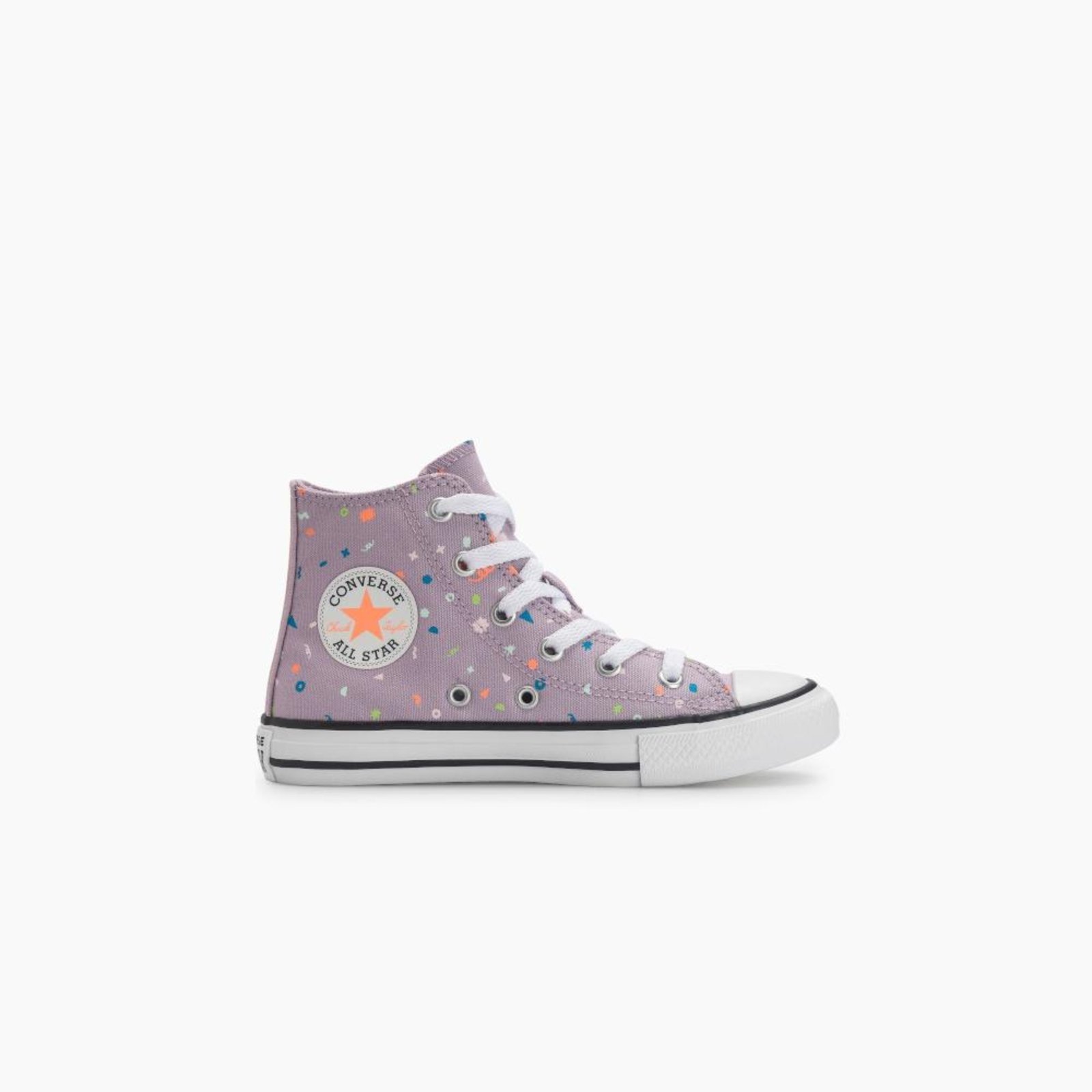Vista 2 Infantil - Chuck Taylor All Star Confetti Party Juvenil Cano Alto Converse roxo Converse roxo