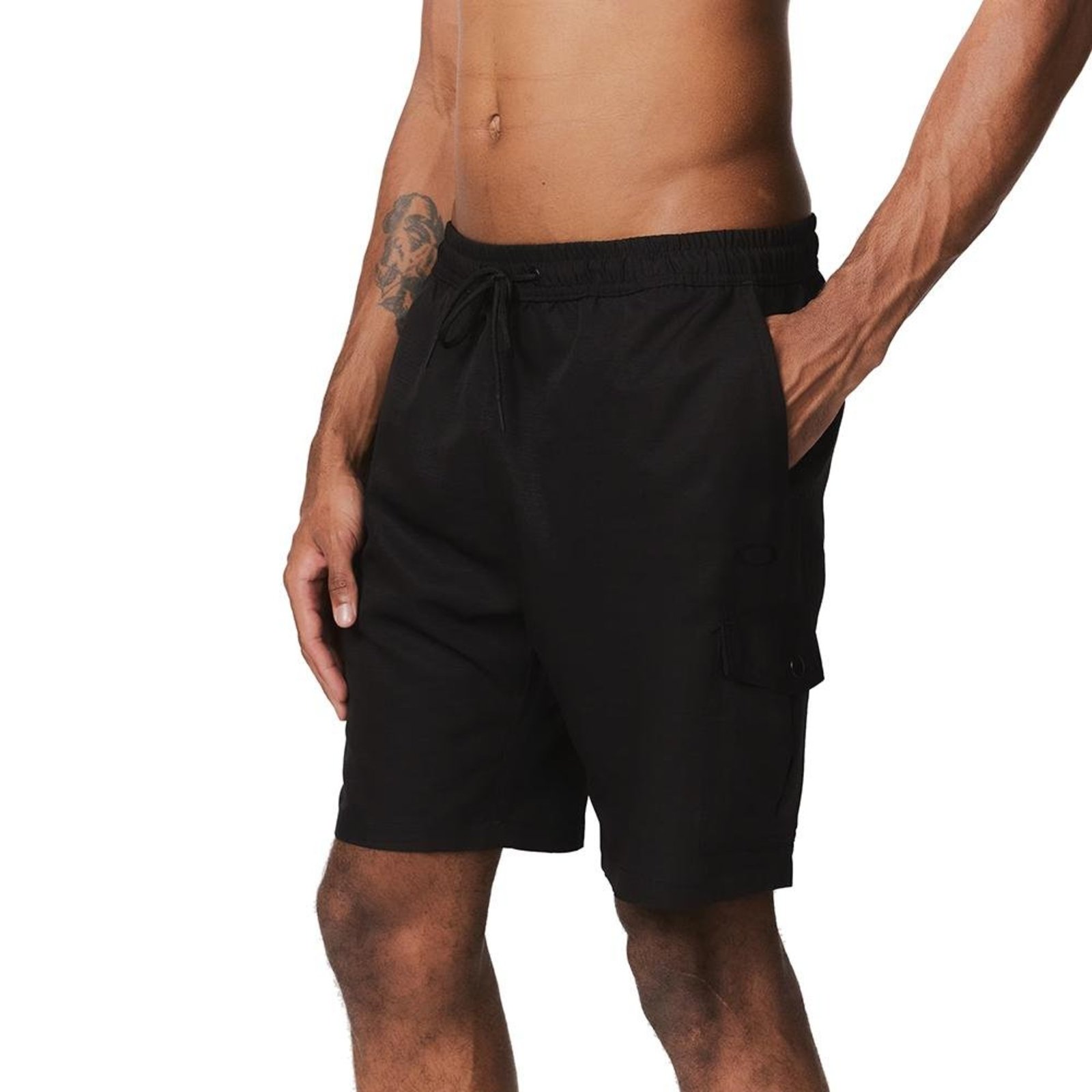 Bermuda Oakley Cargo Zip Shorts 21" WT26 Masculina Blackout"