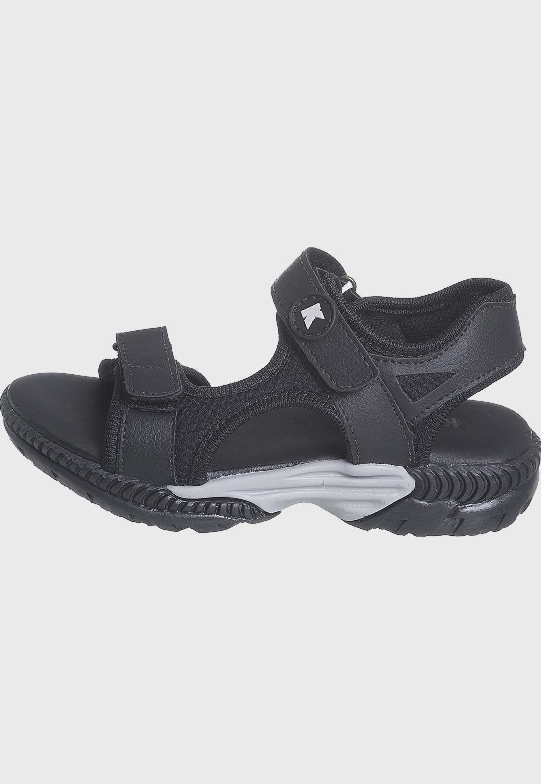 Vista 3 Infantil - Sandália Papete Masculina Preta Escolar tep Kidstep preto Kidstep preto