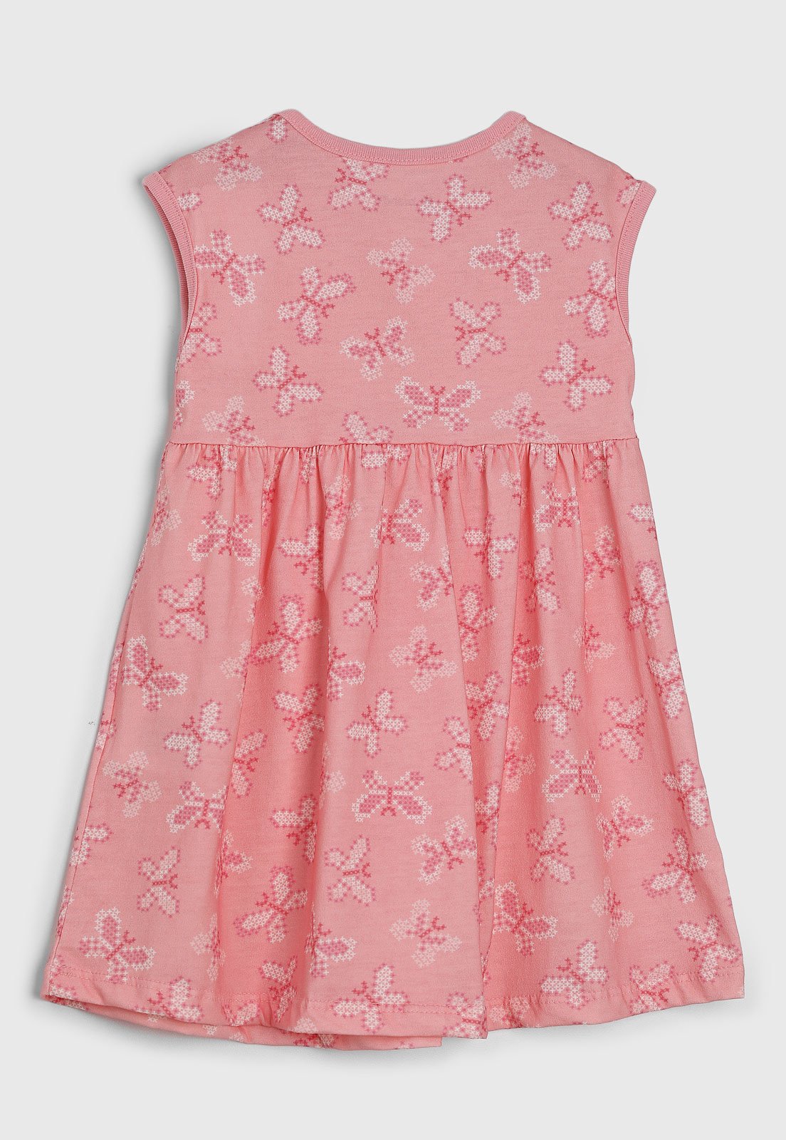 Vista 3 Infantil - Vestido Brandili Estampa Borboletas rosa Brandili rosa