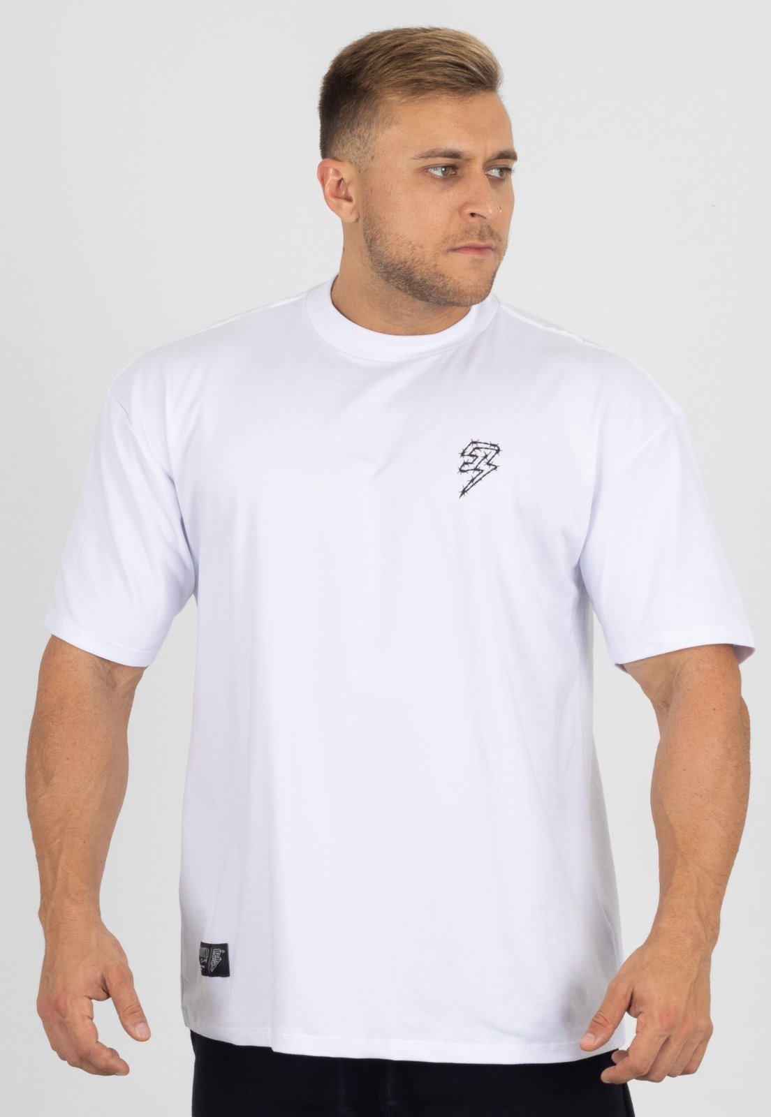Camiseta Masculina Crown Training Oversized Farpado Musculação Treino