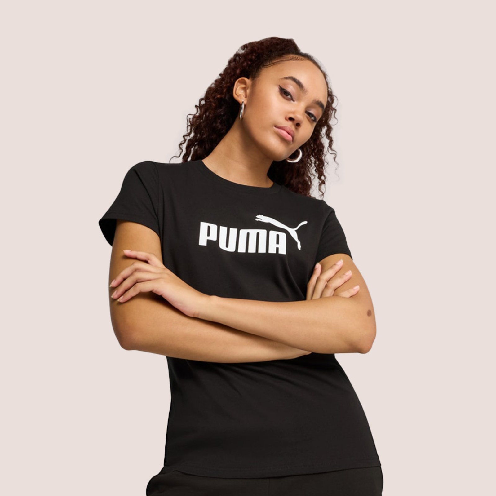 Camiseta Puma Classics Logo Tee Feminina Preto