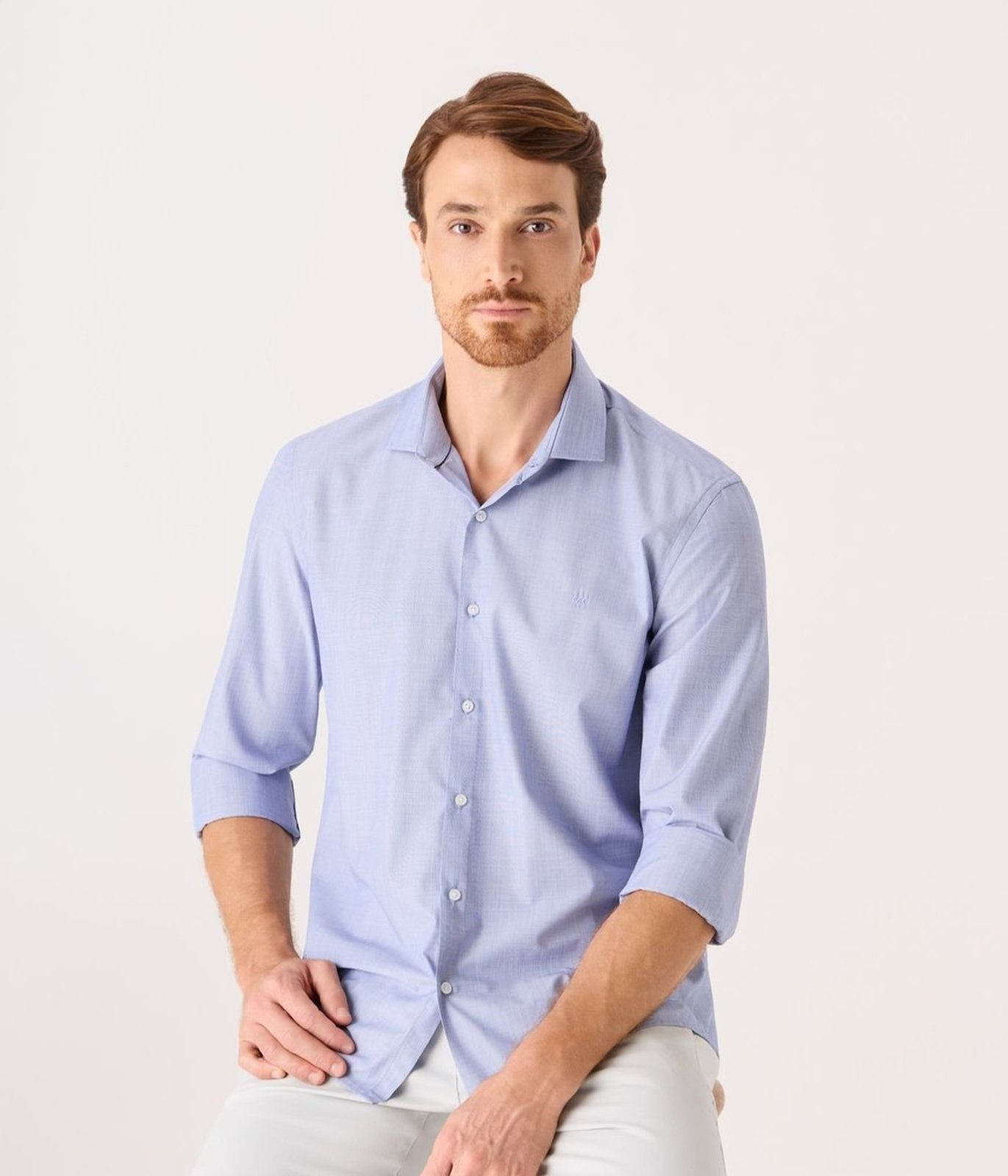 Camisa Makenji Business Bamboo Masculina Azul Royal