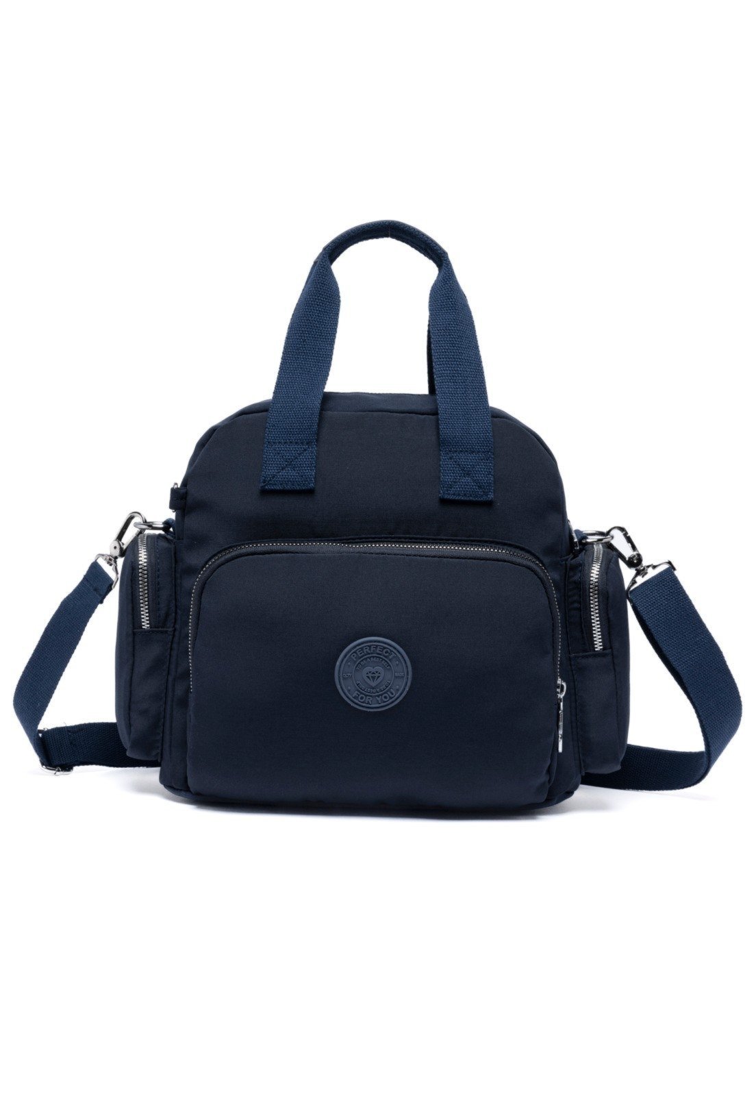 Mochila Bolsa Feminina Transversal Espaçosa Trabalho USB Reforçada