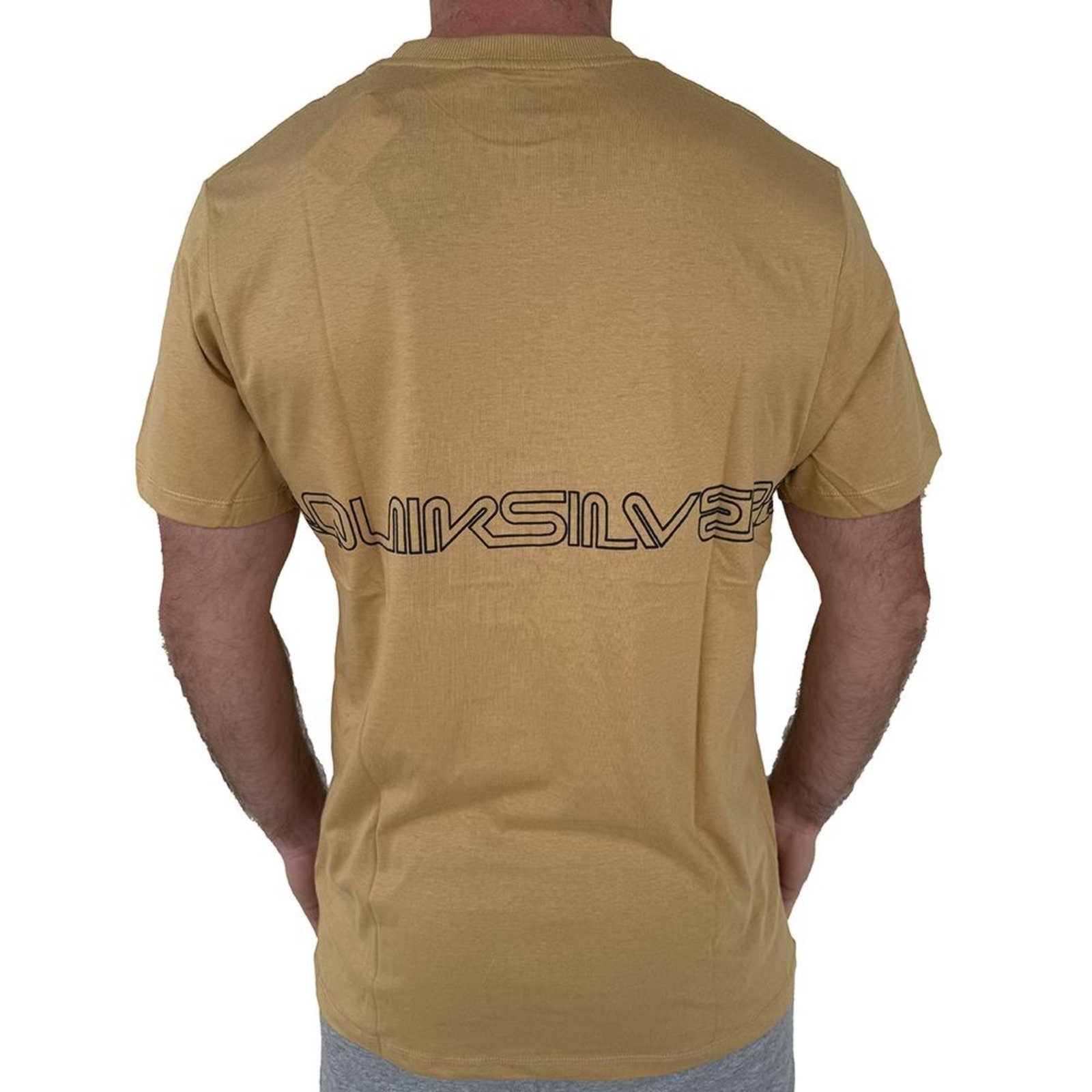 Camiseta Quiksilver Word Block WT25 Masculina Caqui
