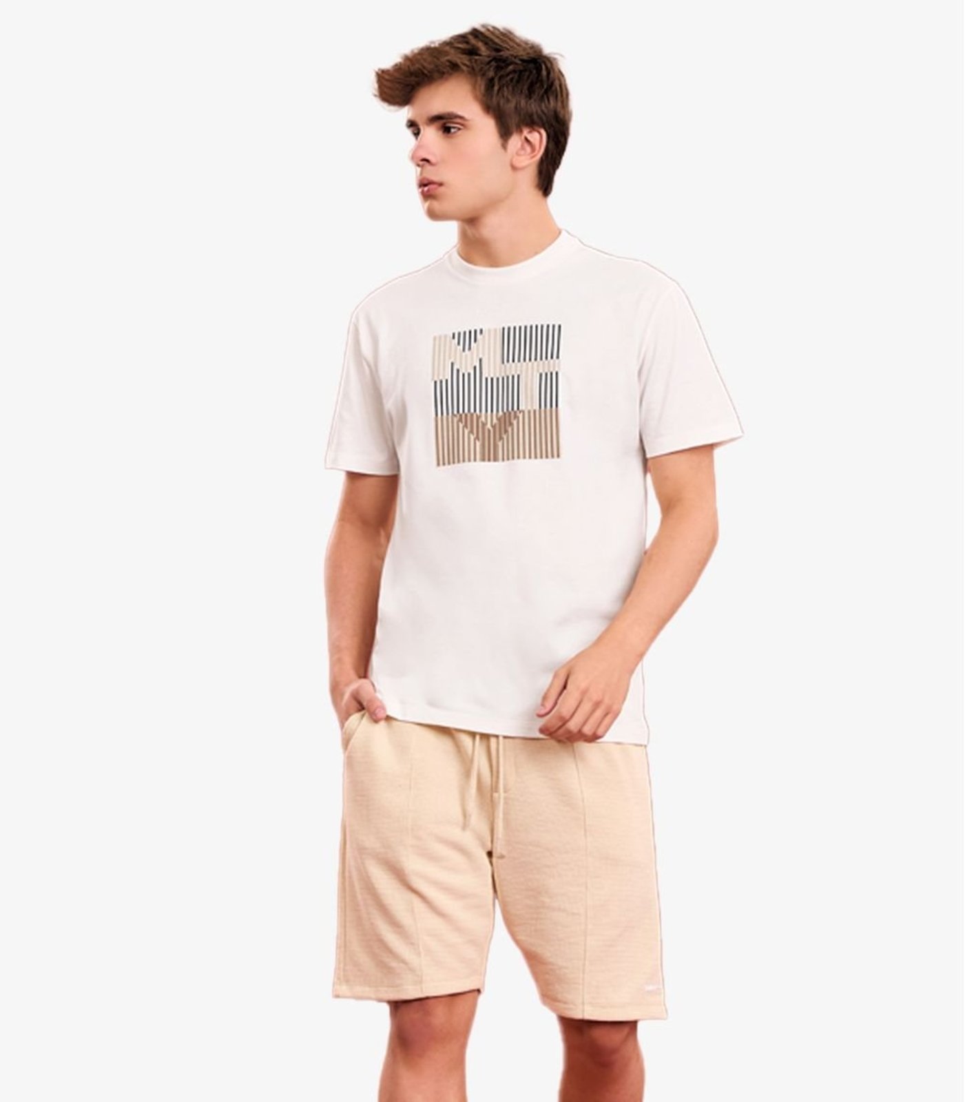 Infantil - Bermuda Masculina Com Cadarço Funcional Minty Bege