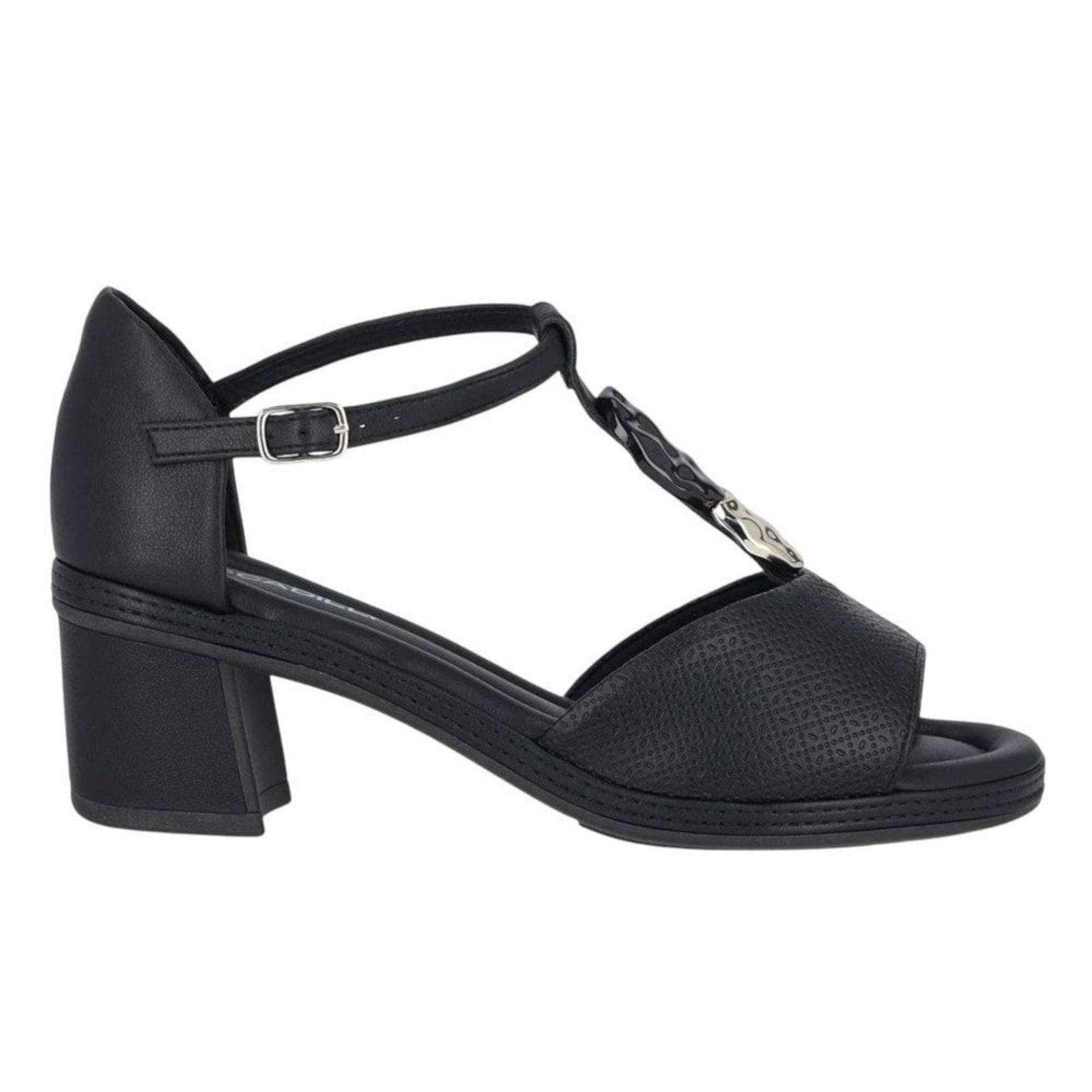 Sandália Piccadilly Paola Salto Médio Feminina – Preto – piccadilly