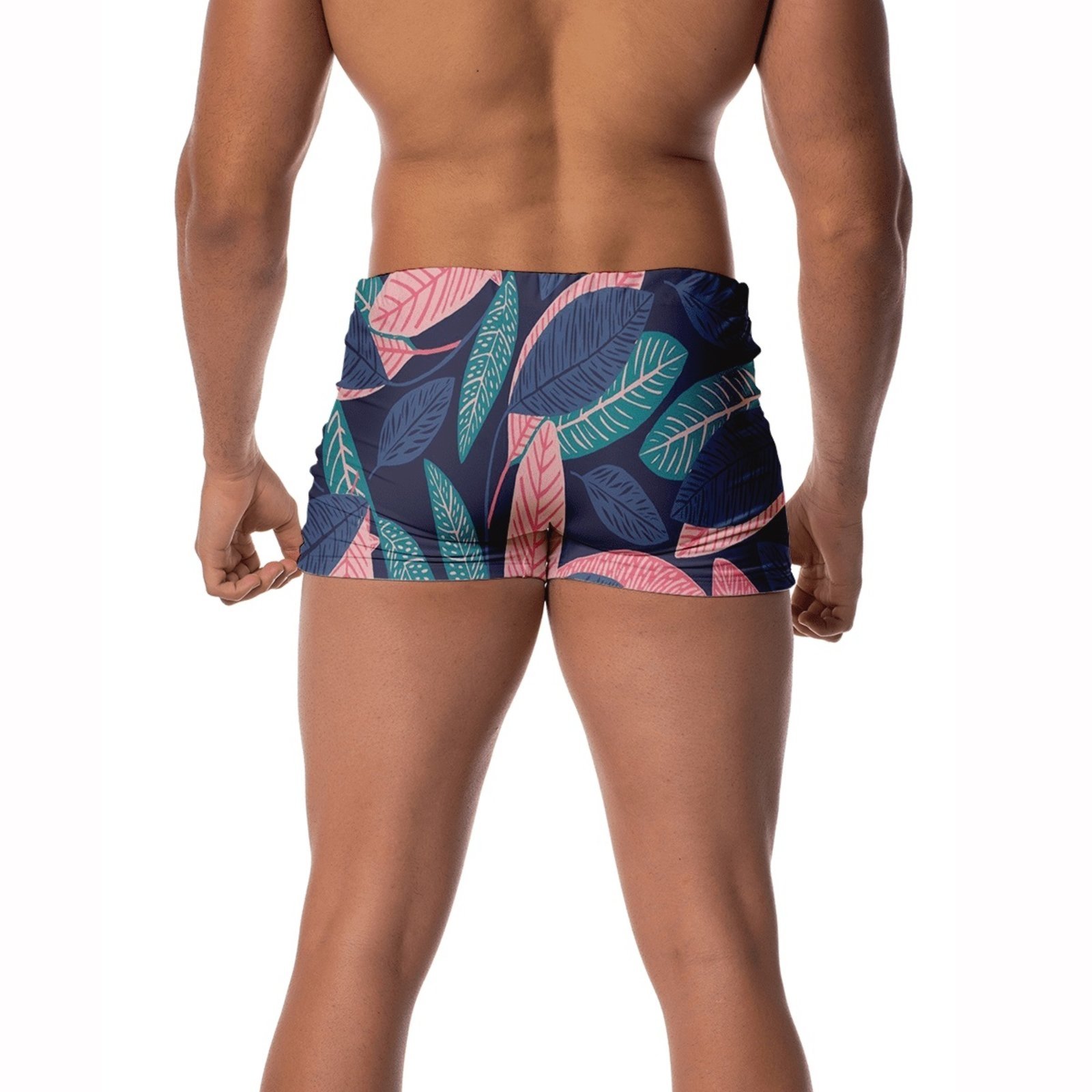 Vista 3 Sunga Masculina Boxer Uv50+ Forrada Com Cordão Ajustável Estampada Moda Praia Piscina Natação Surf Flowers W2 STORE azul/azul marinho/estampado/floral/azul W2 STORE azul/azul marinho/estampado/floral/azul