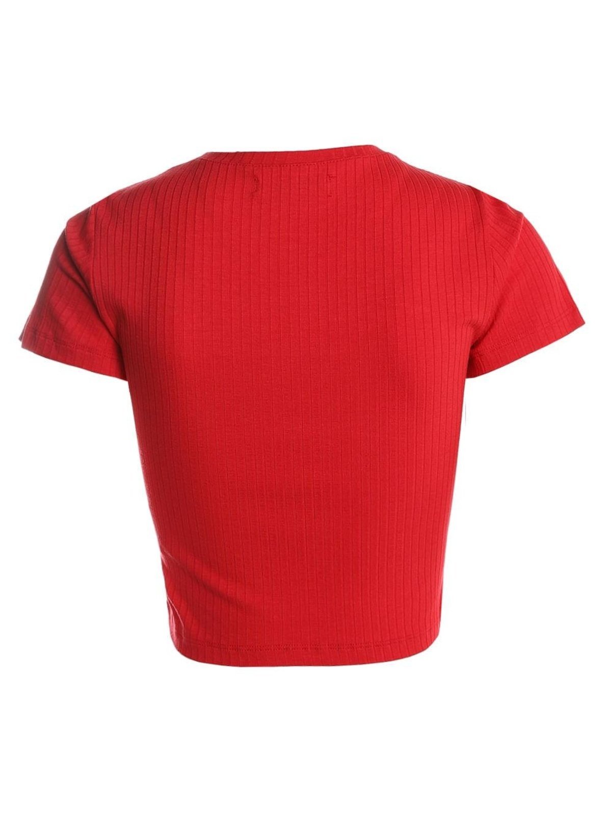 Vista 3 Blusa Cropped Canelado Autentique Feminina rosa Autentique rosa