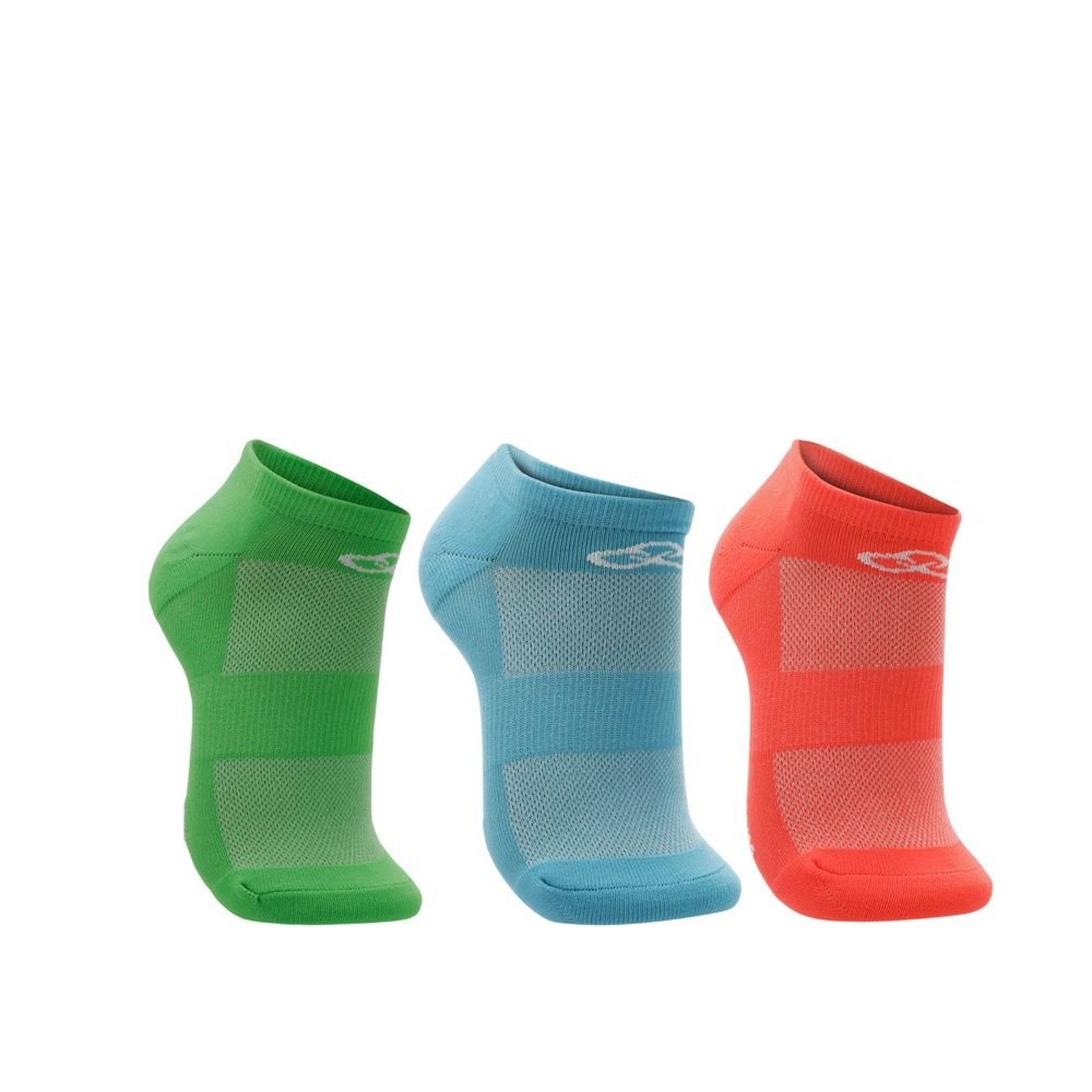 Meia Olympikus Cano Invisível Neon Pacote c/ 3 pares Masculina 39-44 Verde