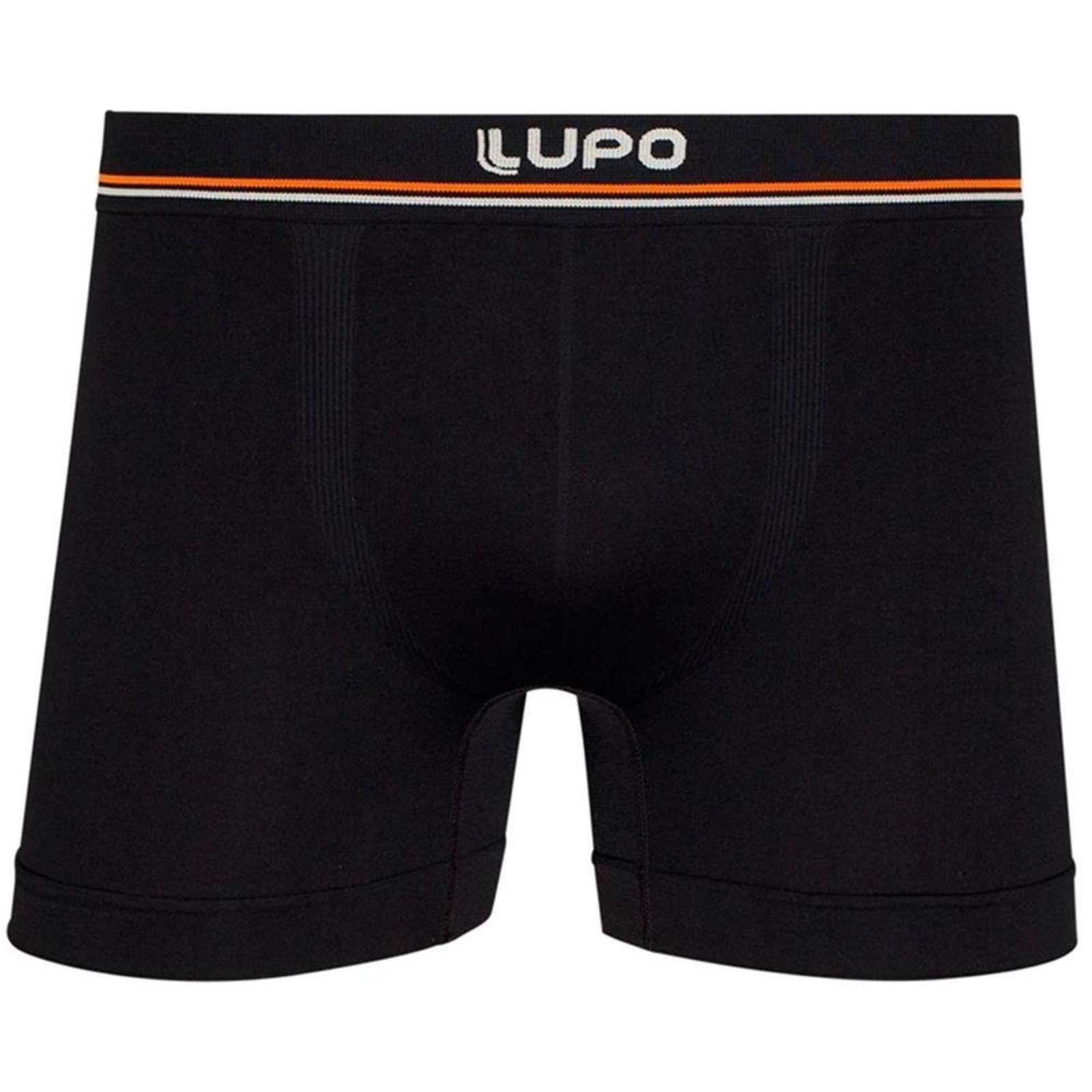 Kit 2 Cuecas Boxer Lupo Masculina Sem Costuras 436 Preto/Marinho P