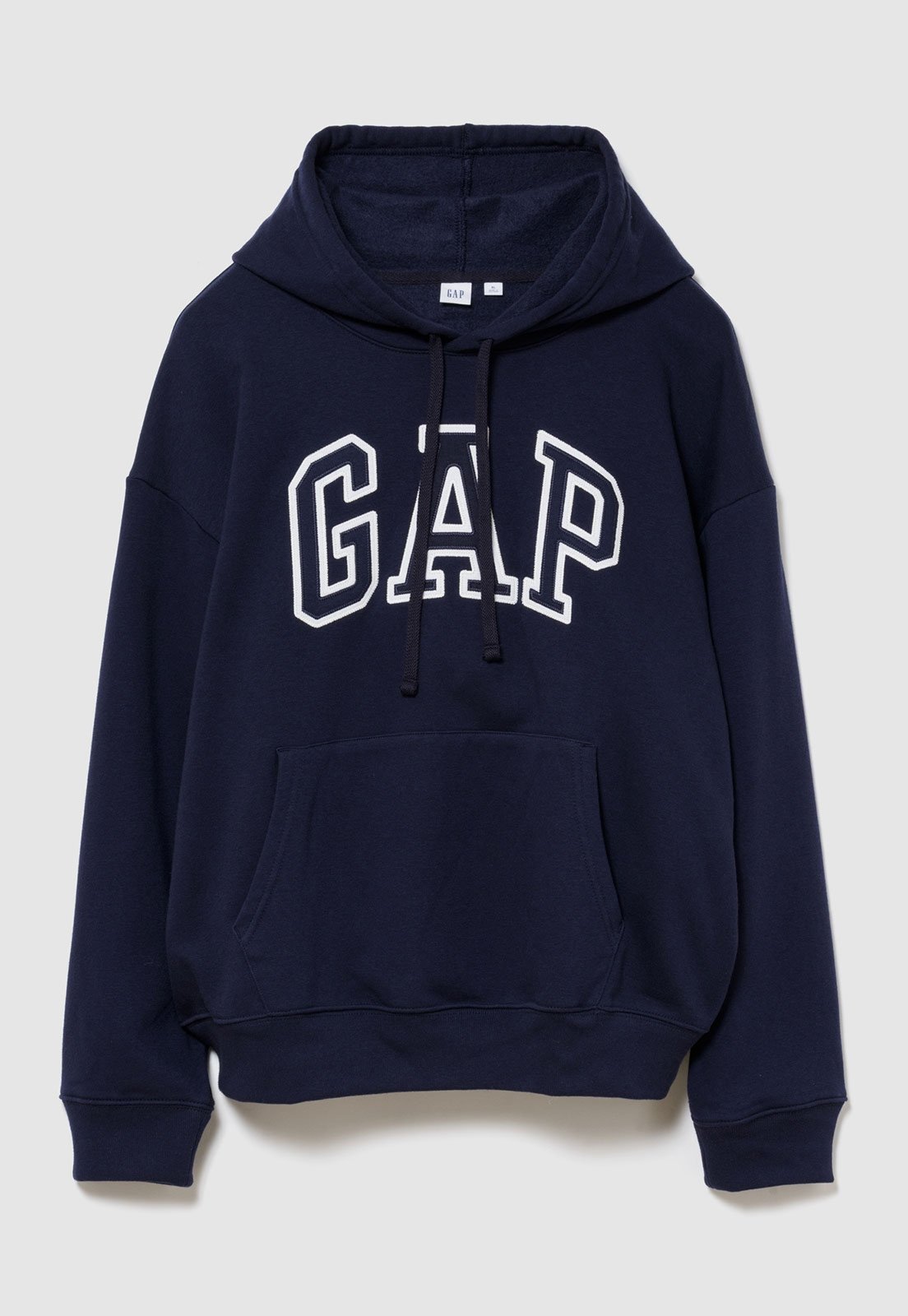 Blusa de Moletom Com Capuz Flanelada GAP Logo Azul-Marinho