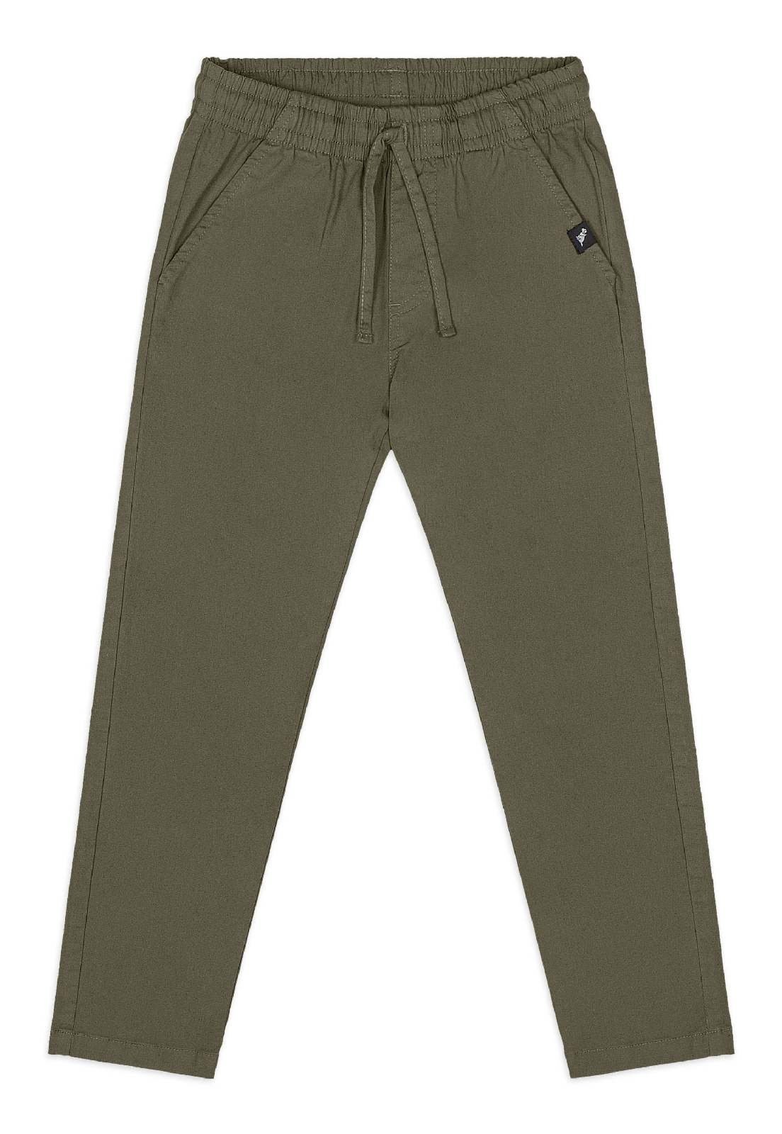 Infantil - Calça Menino em Sarja com Elastano Quimby Preto