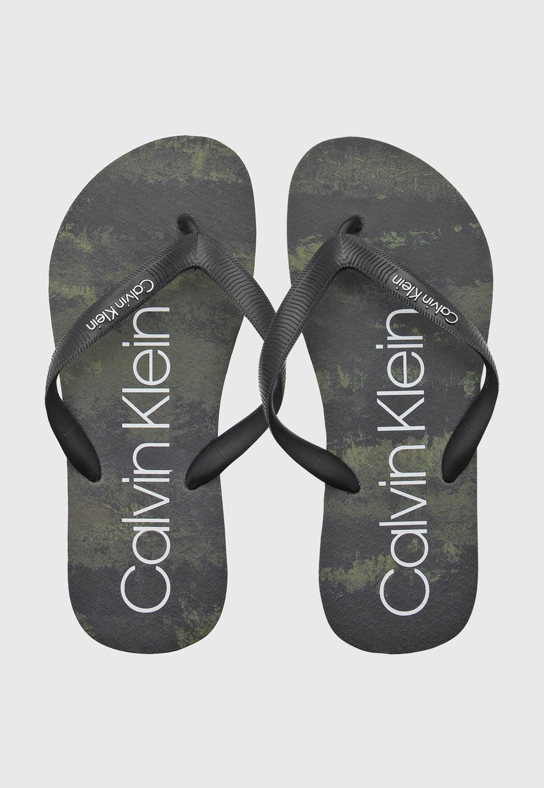 Chinelo de Dedo Calvin Klein Camuflado Preto