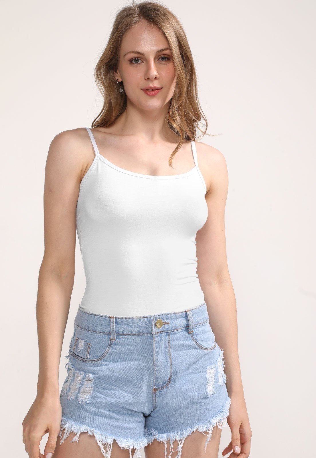 Vista 2 Regatinha Basic D Bell Outlet Fashion Alcinha branco D BELL OUTLET FASHION branco