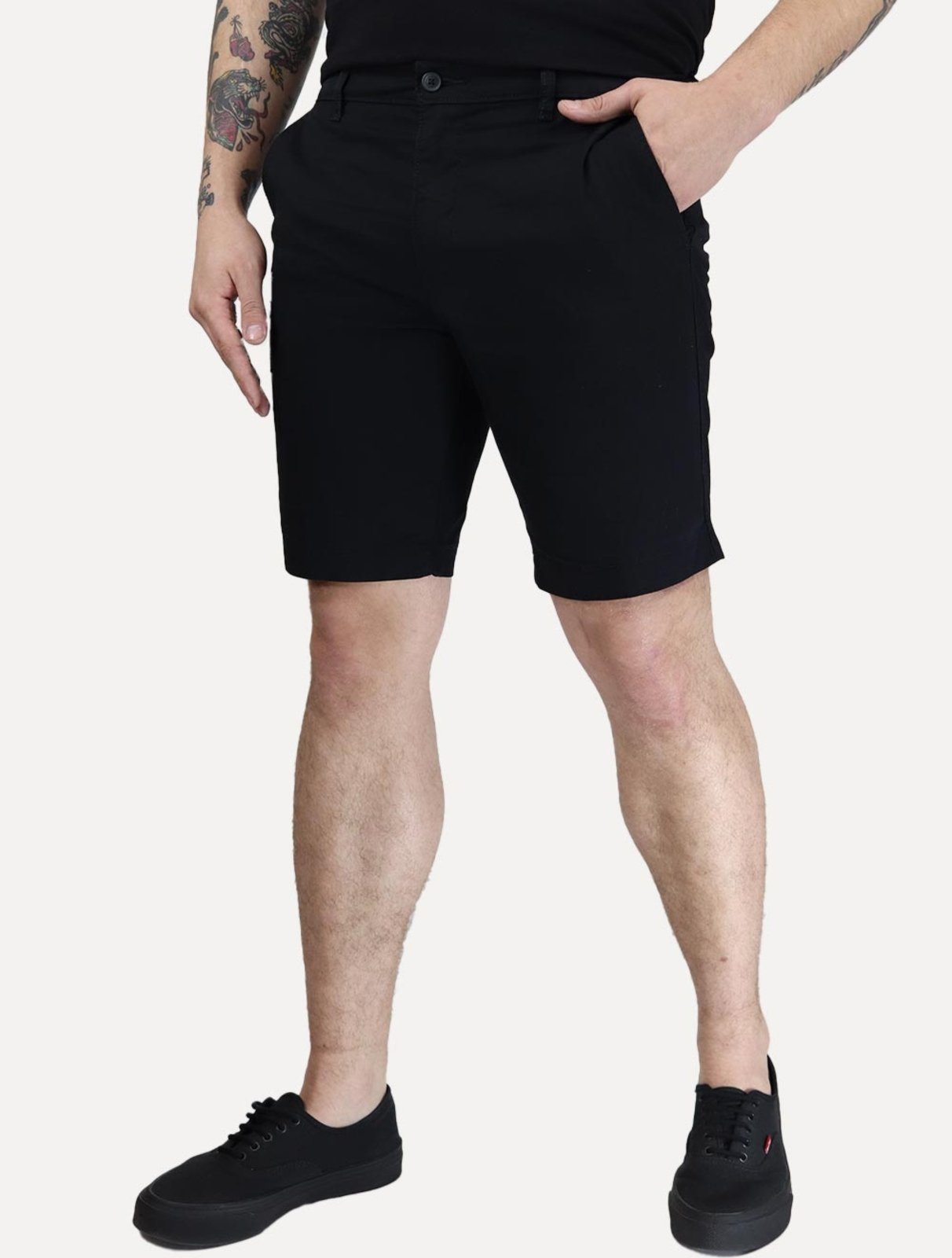 Bermuda Levis Masculina Sarja XX Chino Stretch Preta