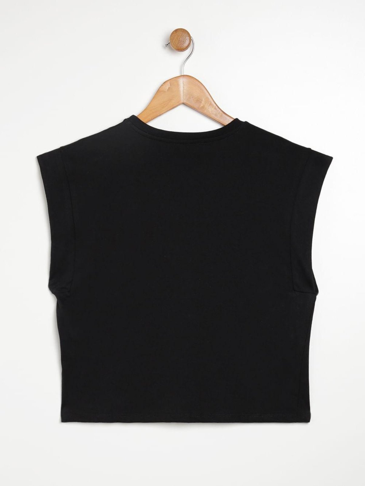 Vista 3 Infantil - Blusa Regata Juvenil para Menina Vels preto Vels preto