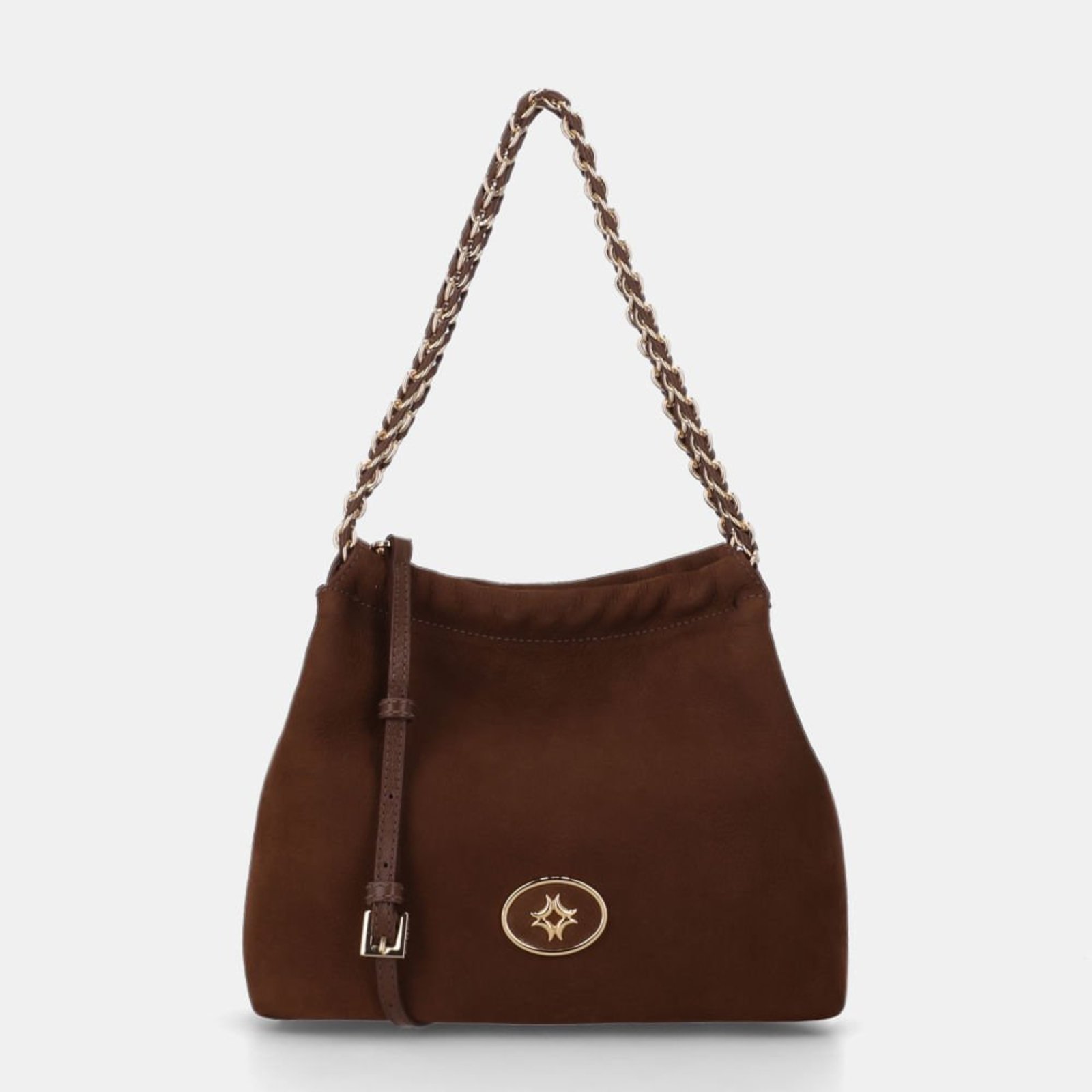 Bolsa Hobo Média Bison Espresso - 2000959 Luz da Lua