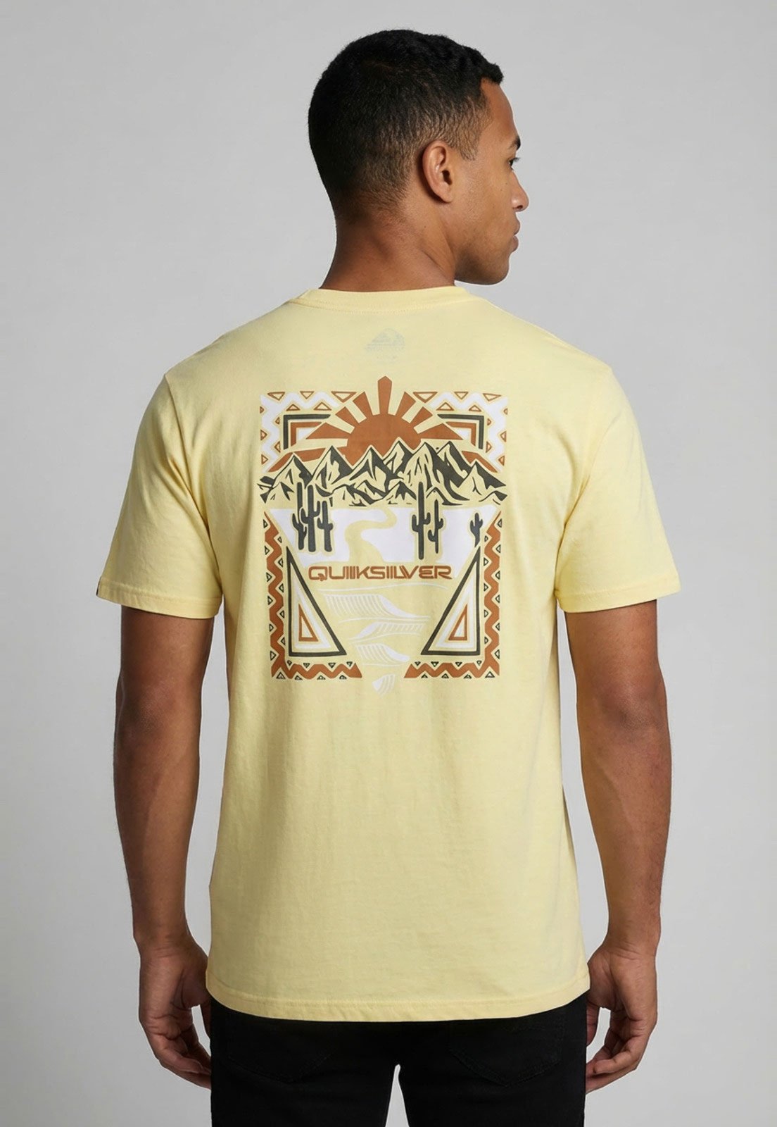 Camiseta Masculina Quiksilver Desert Waves Amarela