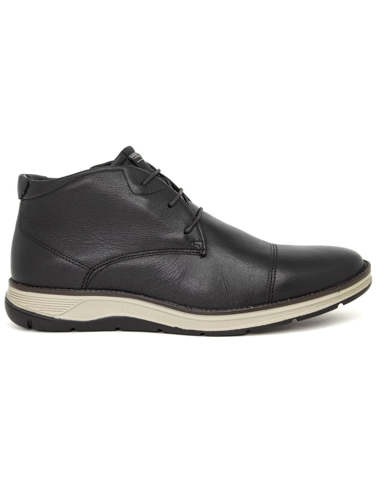 Bota Ferracini 24h Fluence Couro Legítimo Casual Confortável Preto
