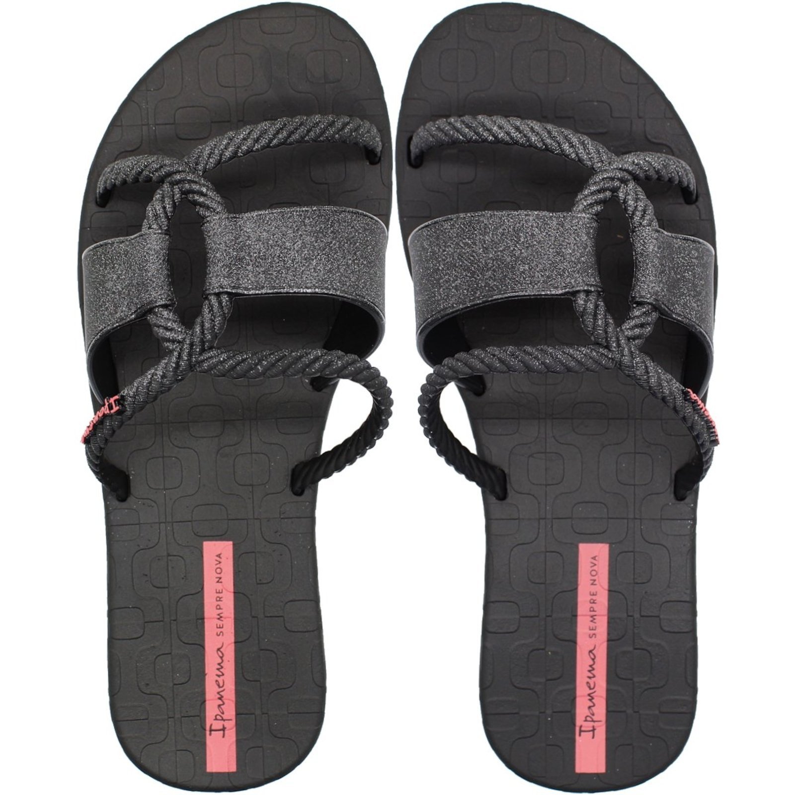 Chinelo Slide Ipanema Diversa Sempre Nova Corda Brilhante Feminina