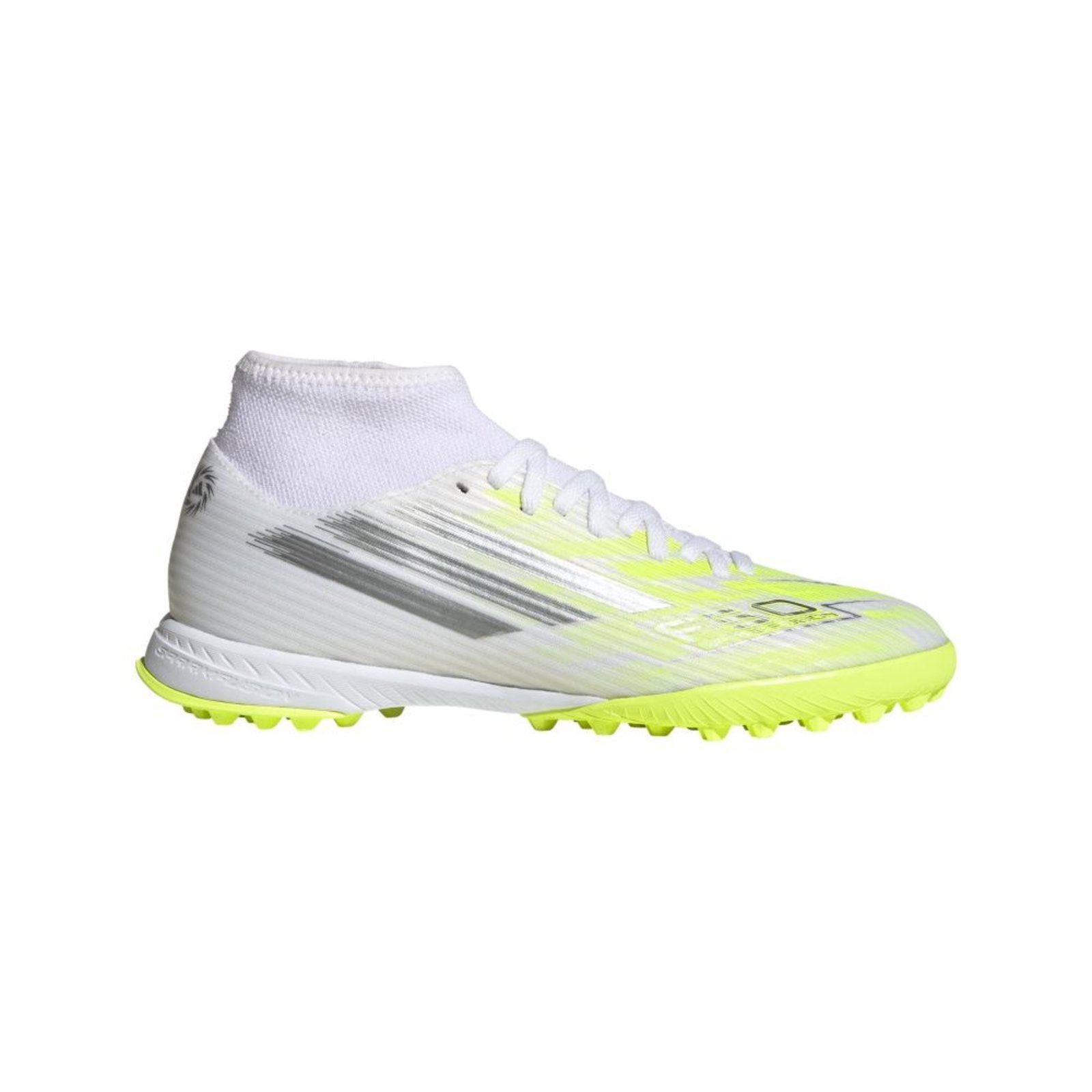 Chuteira Society Cano Alto F50 SPARKFUSION CLUB Feminina adidas Performance Branco