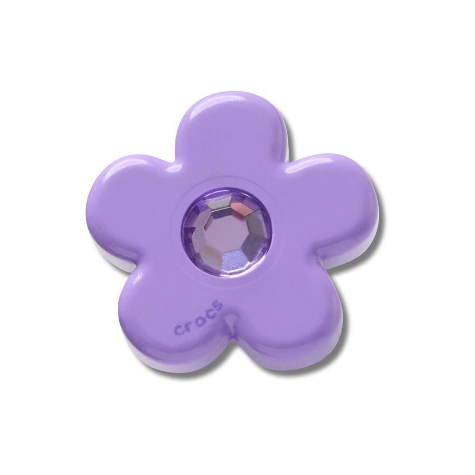 Infantil - Jibbitz™ Flor Roxa Com Gema Único Branco