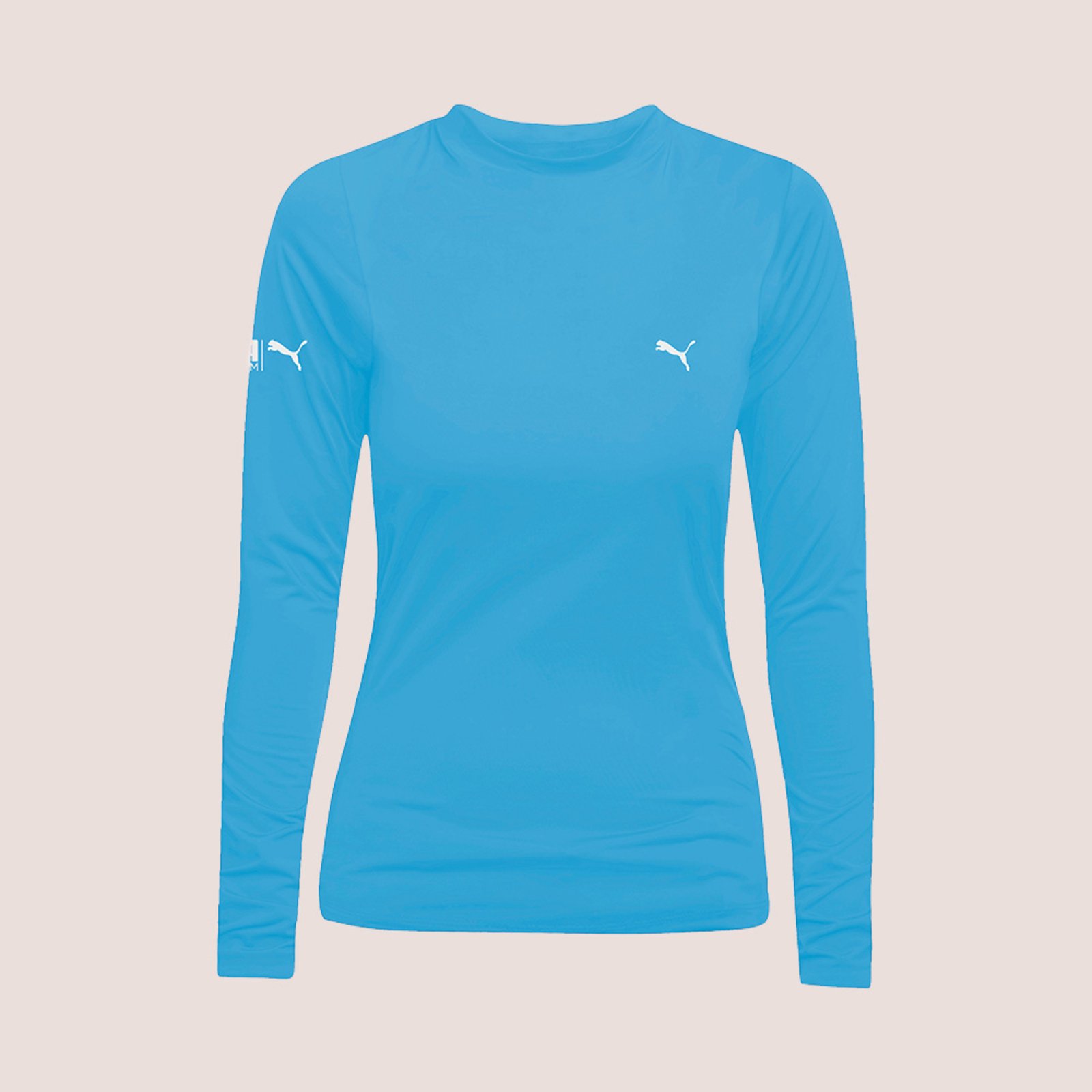 Blusa Térmica Manga Comprida Proteção Uv Puma Feminina Azul Claro