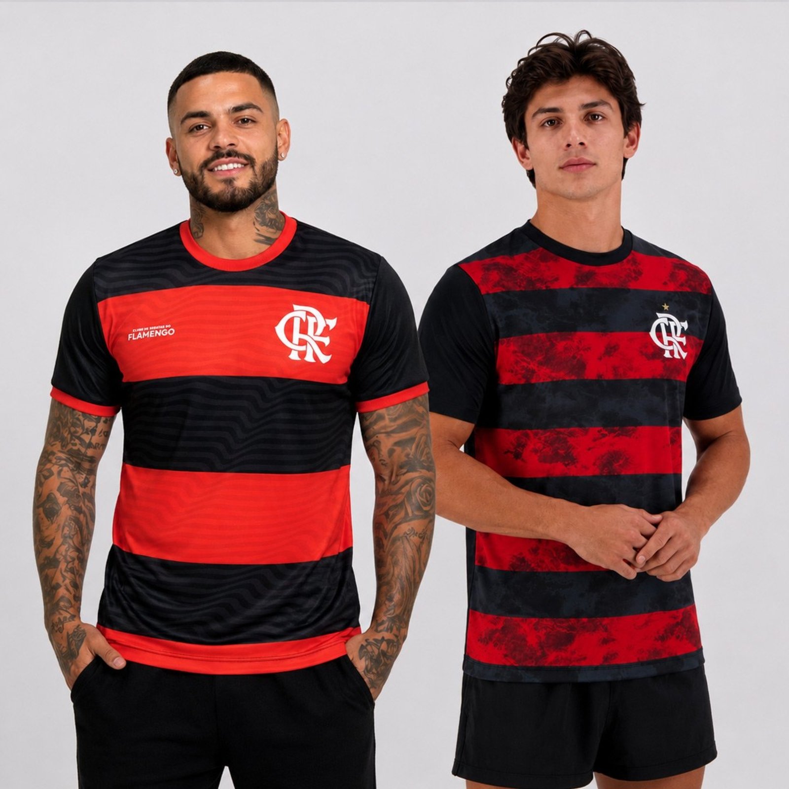 Kit 2 Camisas Flamengo Arbor e Emoção Preto