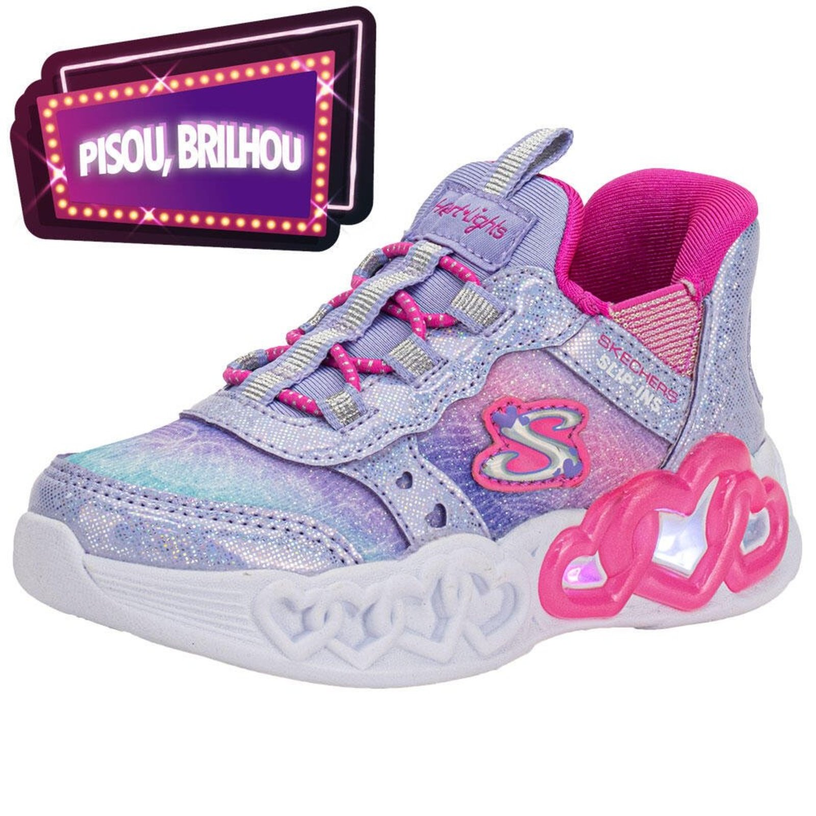 Infantil - Tênis Infinite Heart S Ligthts Skechers 303755N 5673755