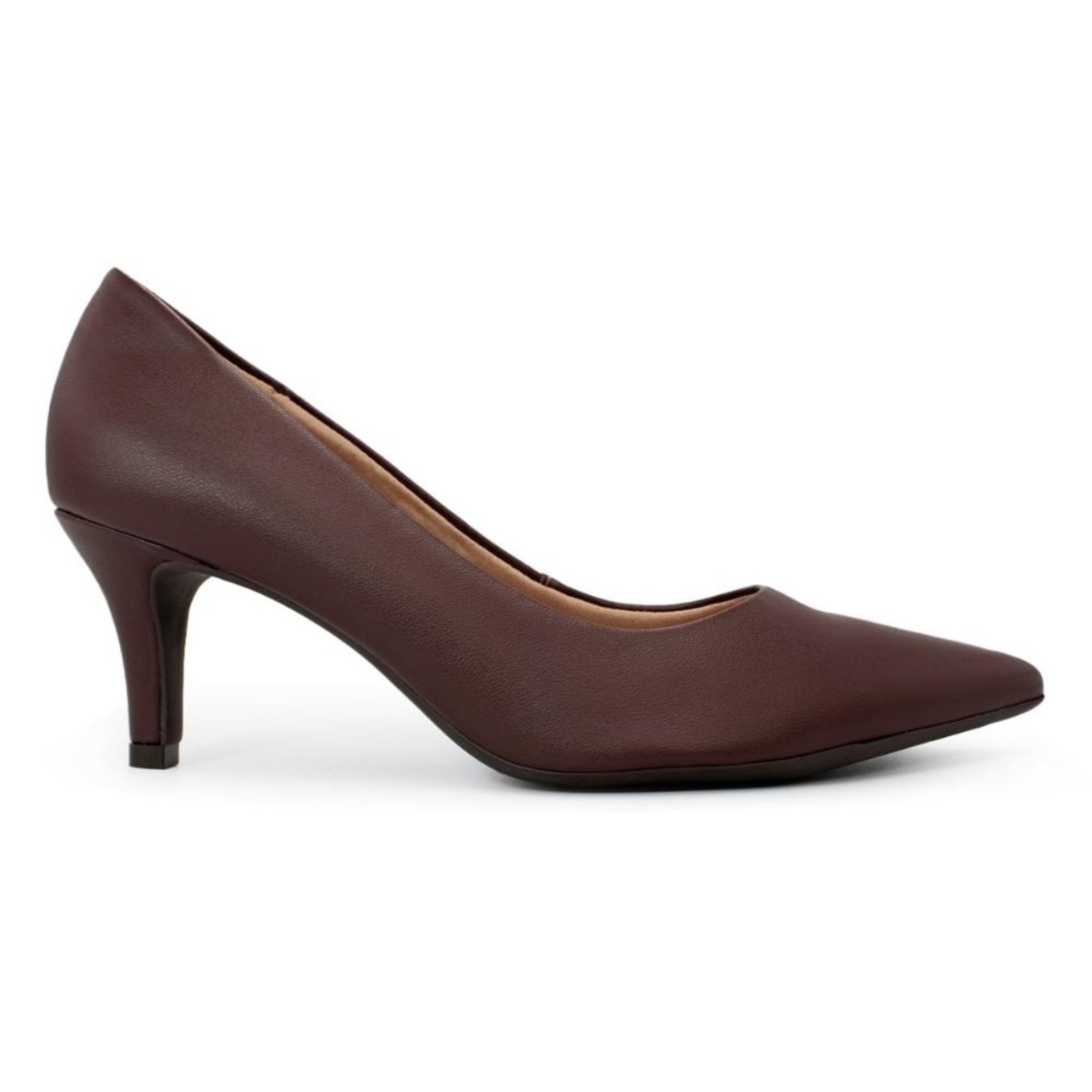 Vista 2 Scarpin Usaflex Feminino Casual Salto Fino Z7601 marrom Usaflex marrom