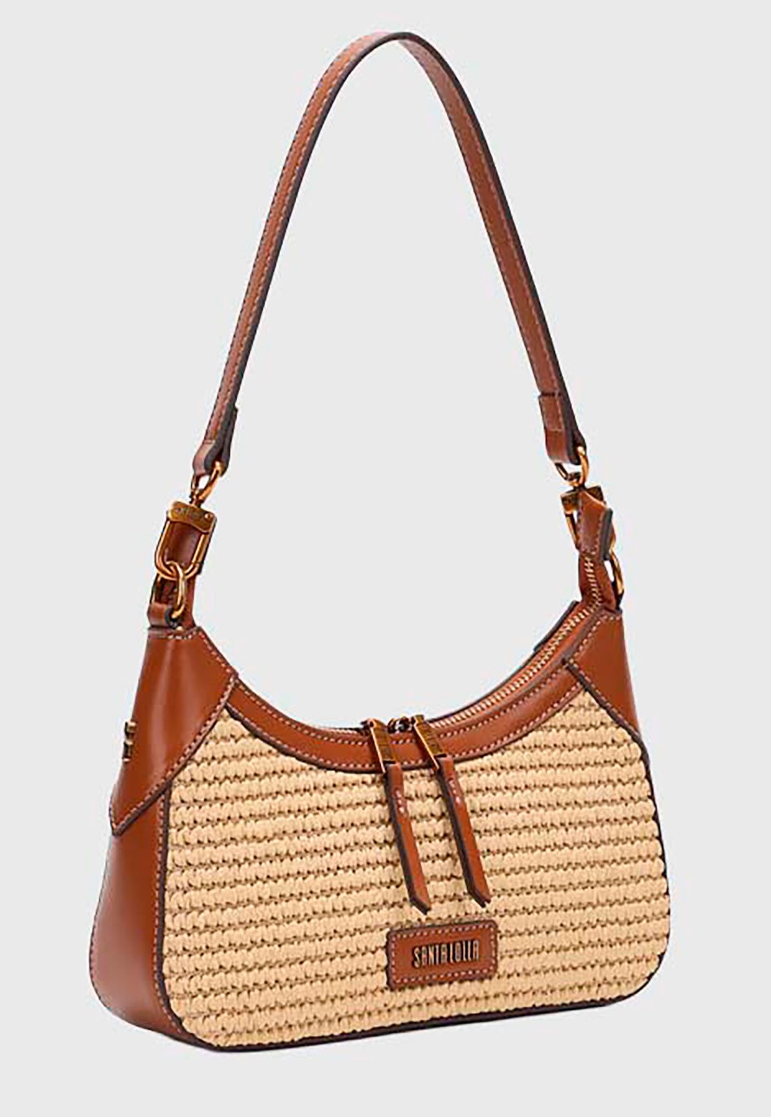 Bolsa Feminina Santa Lolla Texturizada Bege