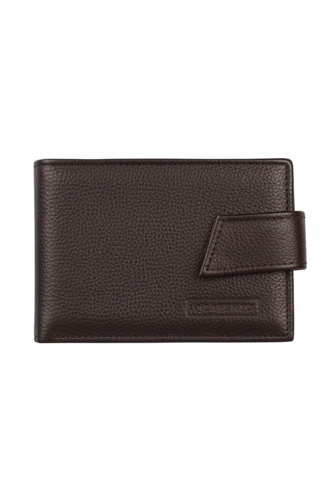Vista 2 Carteira Vira Vento Masculina De Couro Floater Com Botão Matt 8,5x11,5cm café Vira Vento café