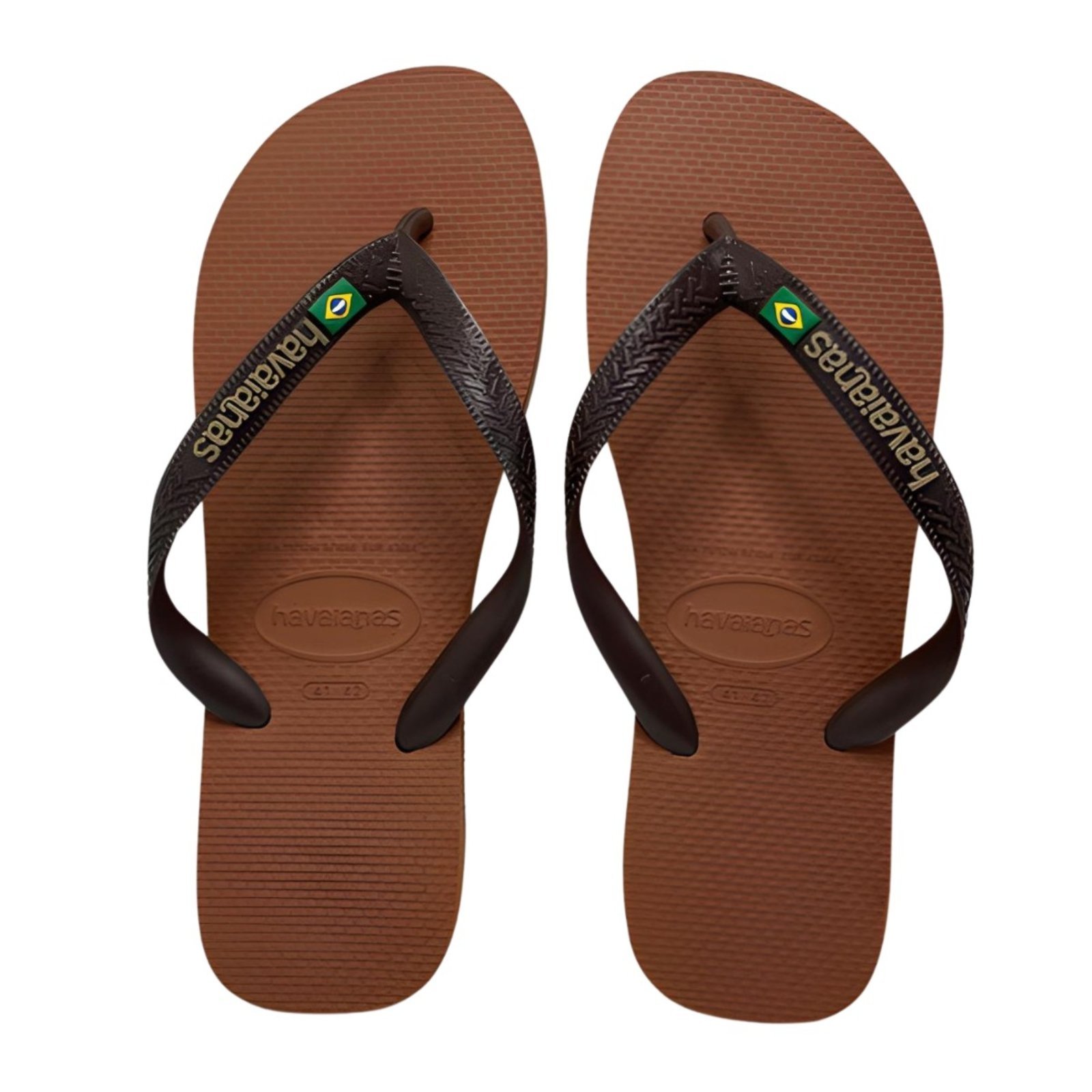 Vista 2 Chinelo Havaianas Brasil Logo marrom Havaianas marrom