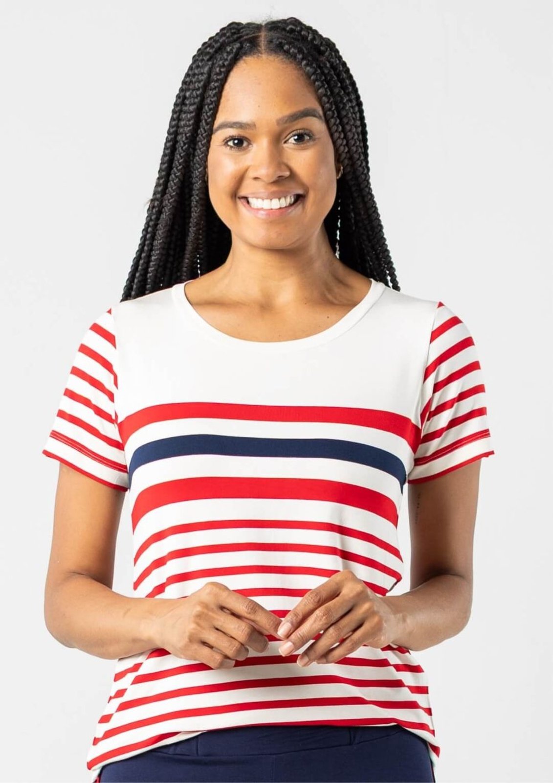 Blusa Pau a Pique Listrada Azul Marinho MARINHO – G Pau a Pique