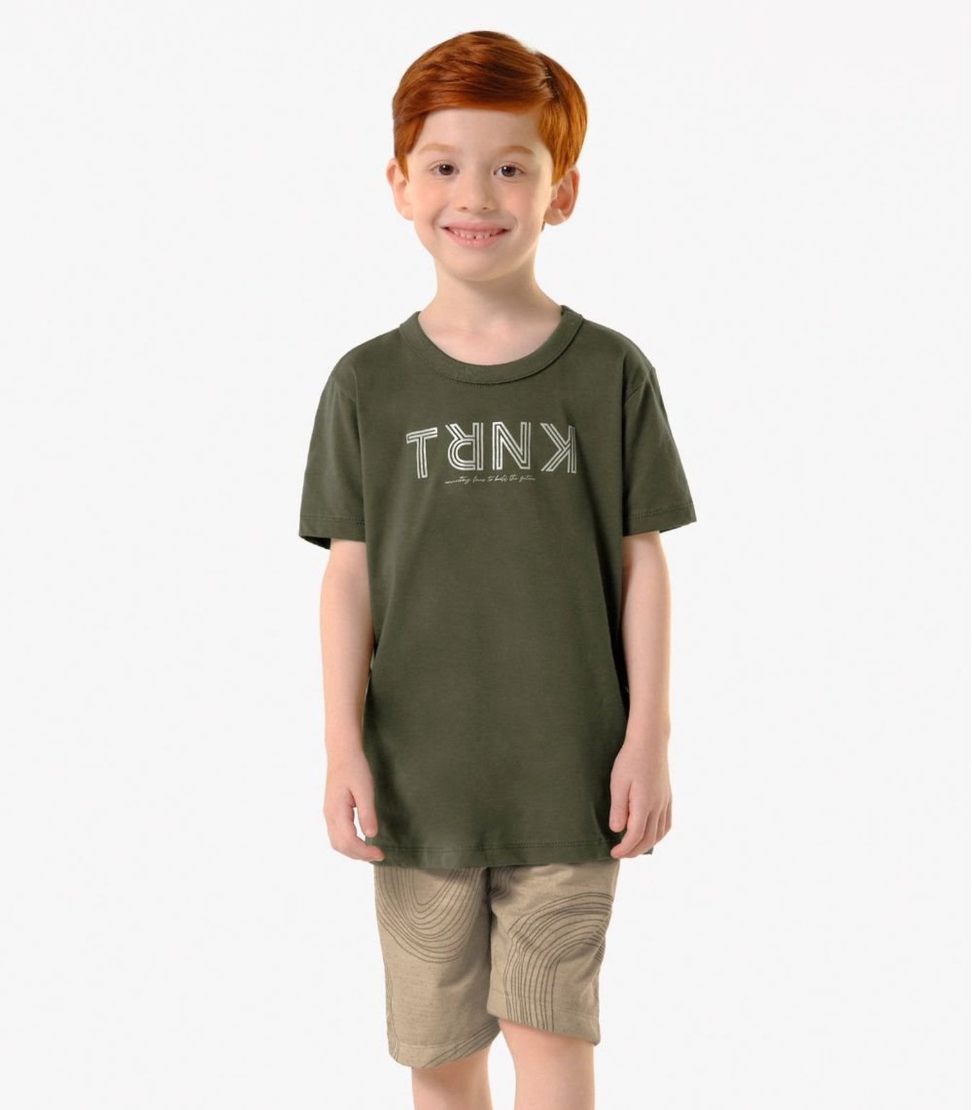 Infantil - Conjunto Camiseta Com Bermuda Trick Verde