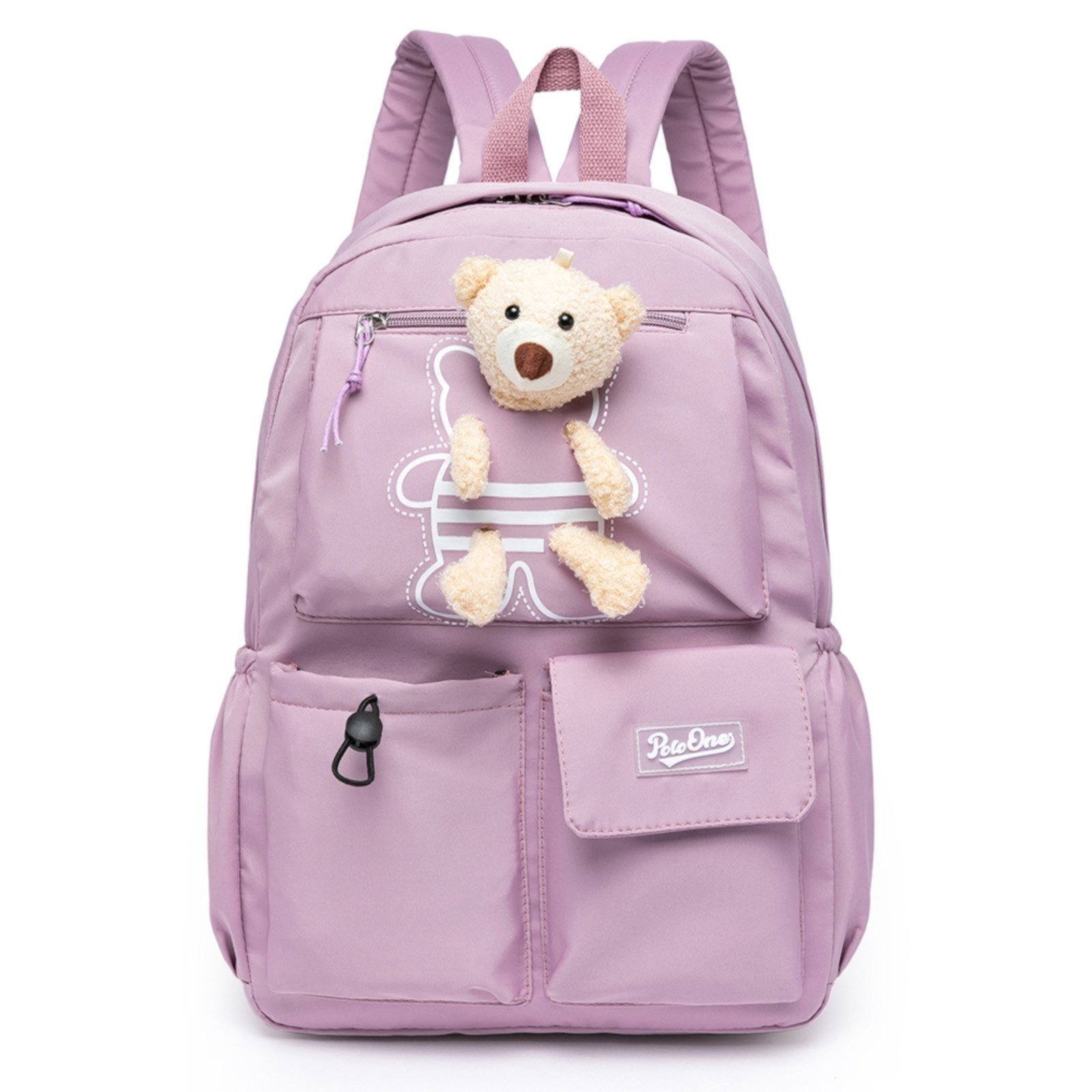 Mochila Feminina Menina Polo One Reforçada Bolsa Escolar Ursinho