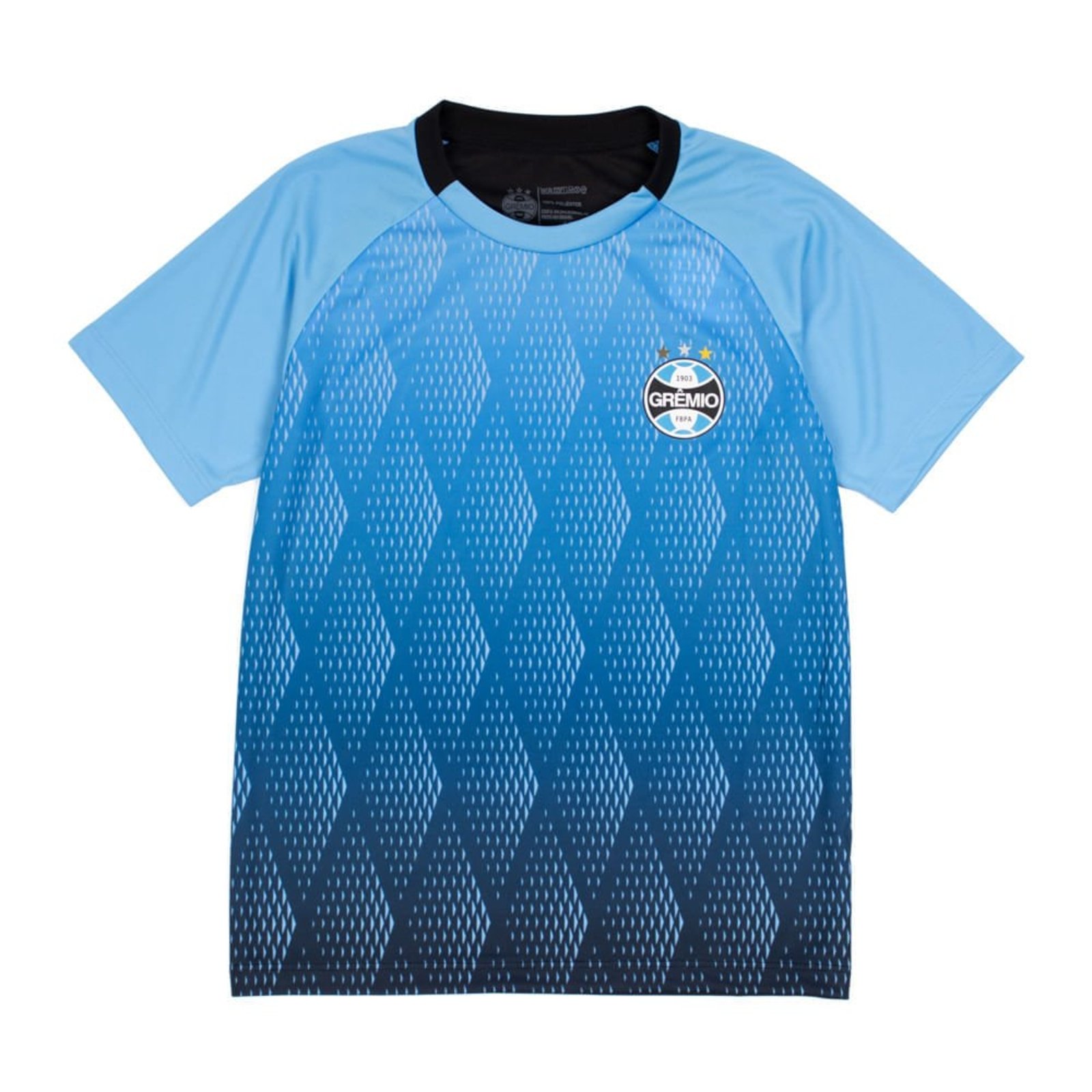 Infantil - Camiseta Betel Grêmio Raça Degradê Azul/preto
