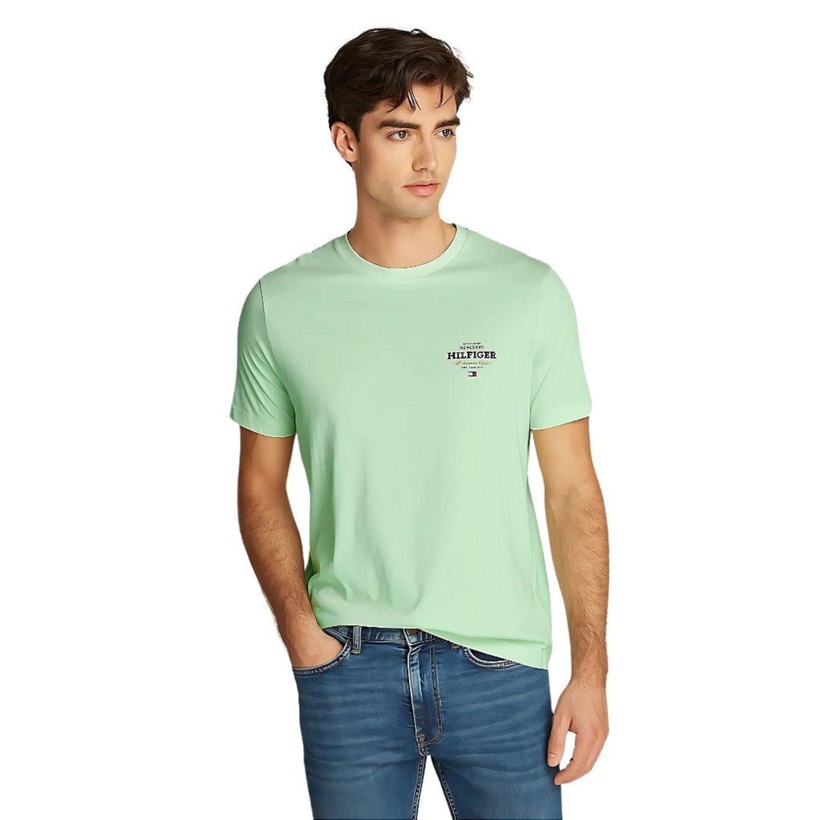 Vista 3 Camiseta Tommy Hilfiger Monotype All American Tee verde Tommy Hilfiger verde