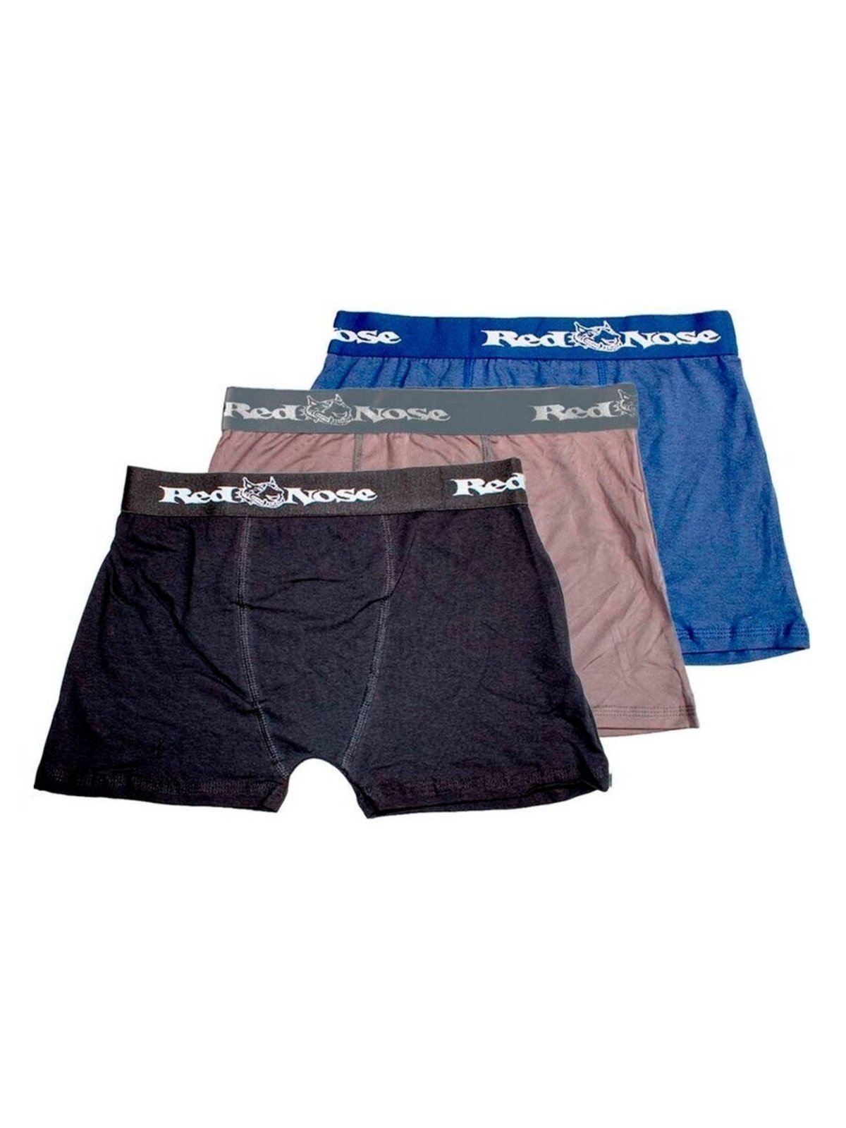 Kit com 3 Cuecas Boxer Red Nose 320 Azul