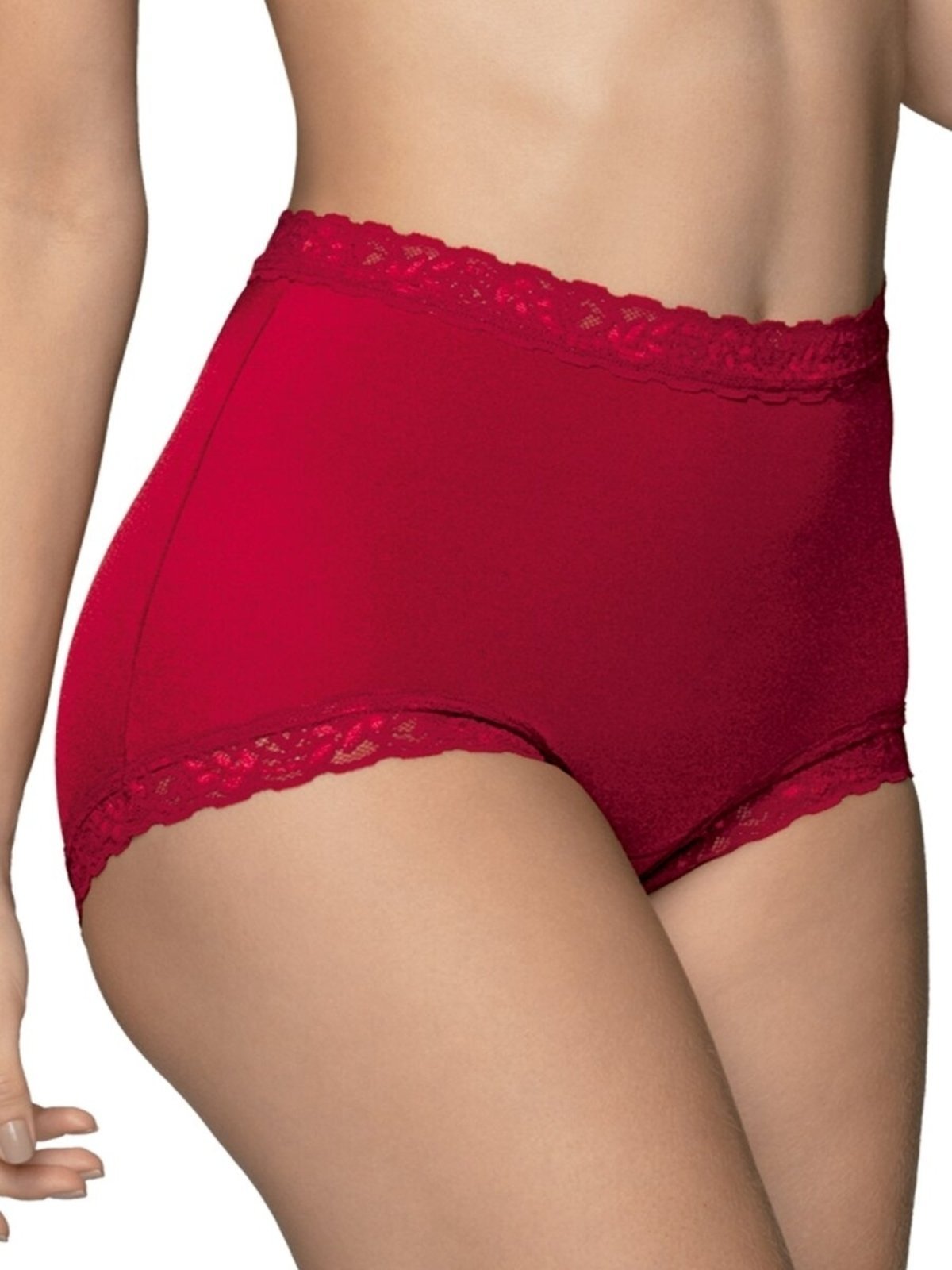 Vista 3 Kit com 10 Calcinhas Alta Safira Demillus 57330 vermelho Demillus vermelho
