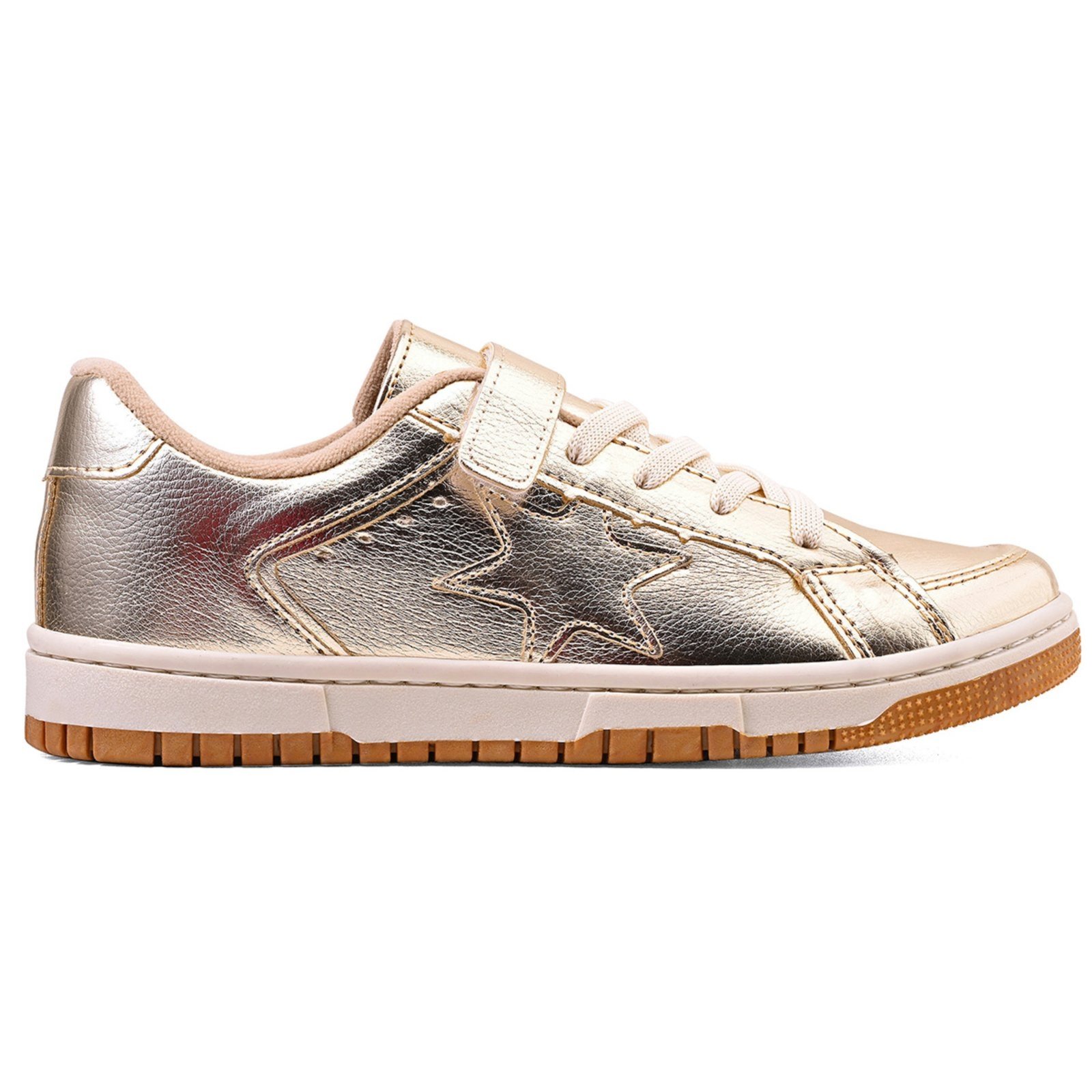Vista 3 Tenis Bege Casual Feminino Com Velkro Nyc Lançamento Moda Nc25 NYC NEW YORK CITY SHOES bronze/dourado NYC NEW YORK CITY SHOES bronze/dourado