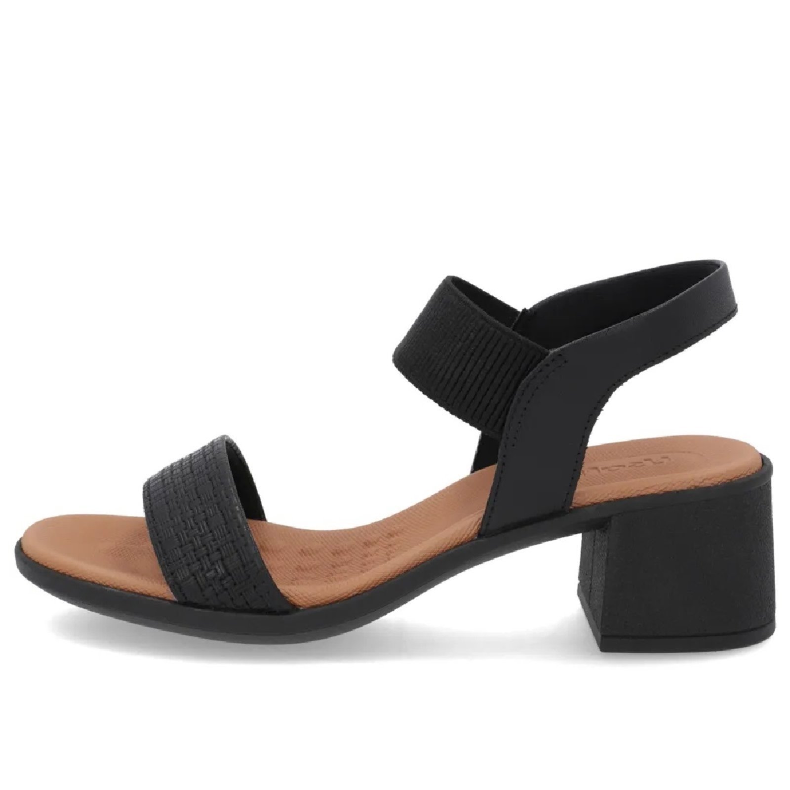 Sandália Usaflex Couro e Elástico Conforto e Estilo Preto