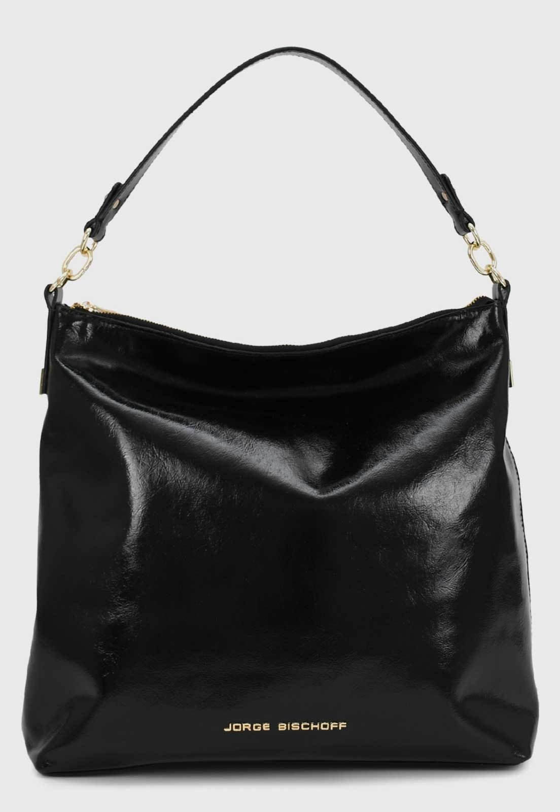 Bolsa Jorge Bischoff Couro Estruturada Preta