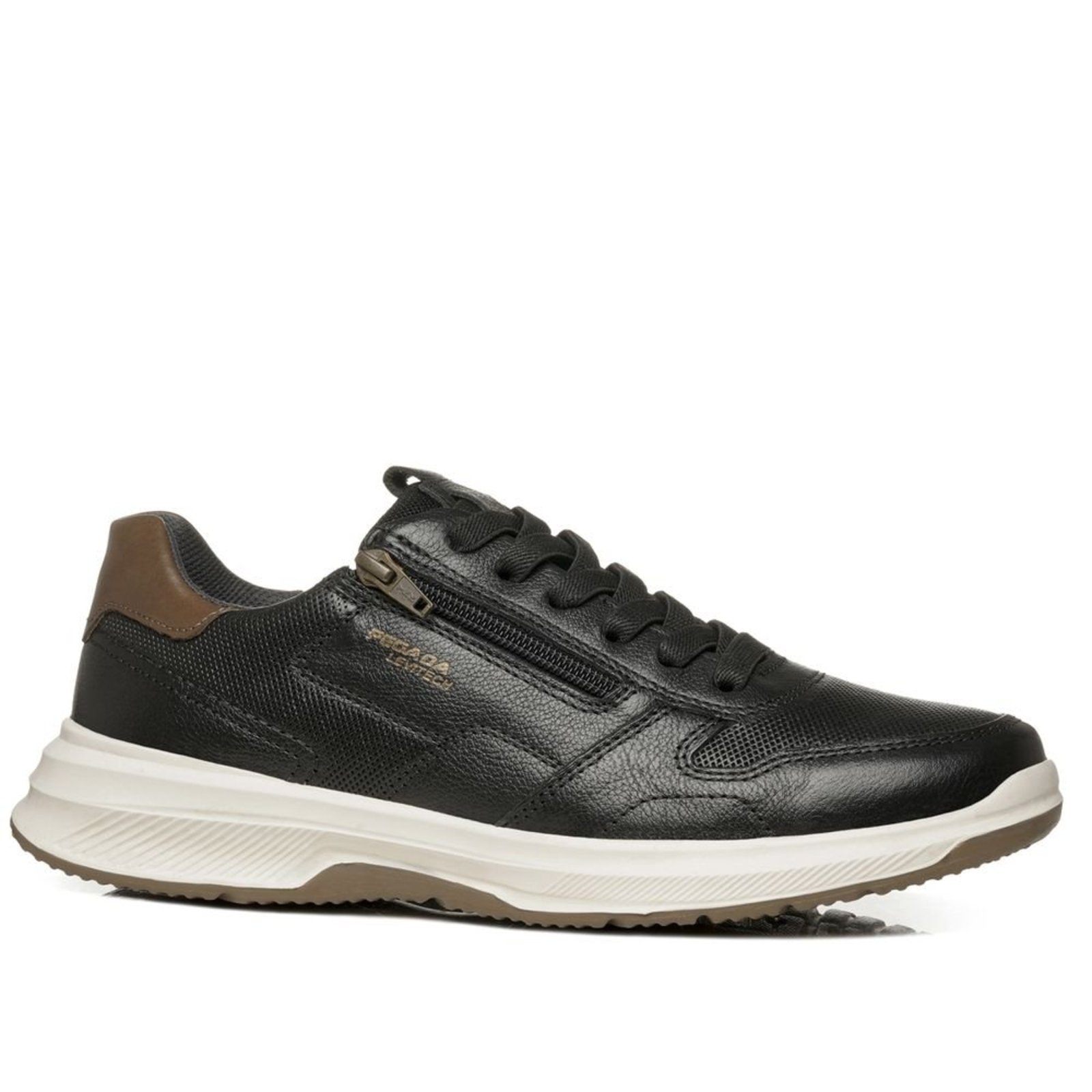 Sapatênis Pegada Masculino em Couro Preto 114302-07 Sapatênis Pegada Masculino em Couro Preto 114302-07 44